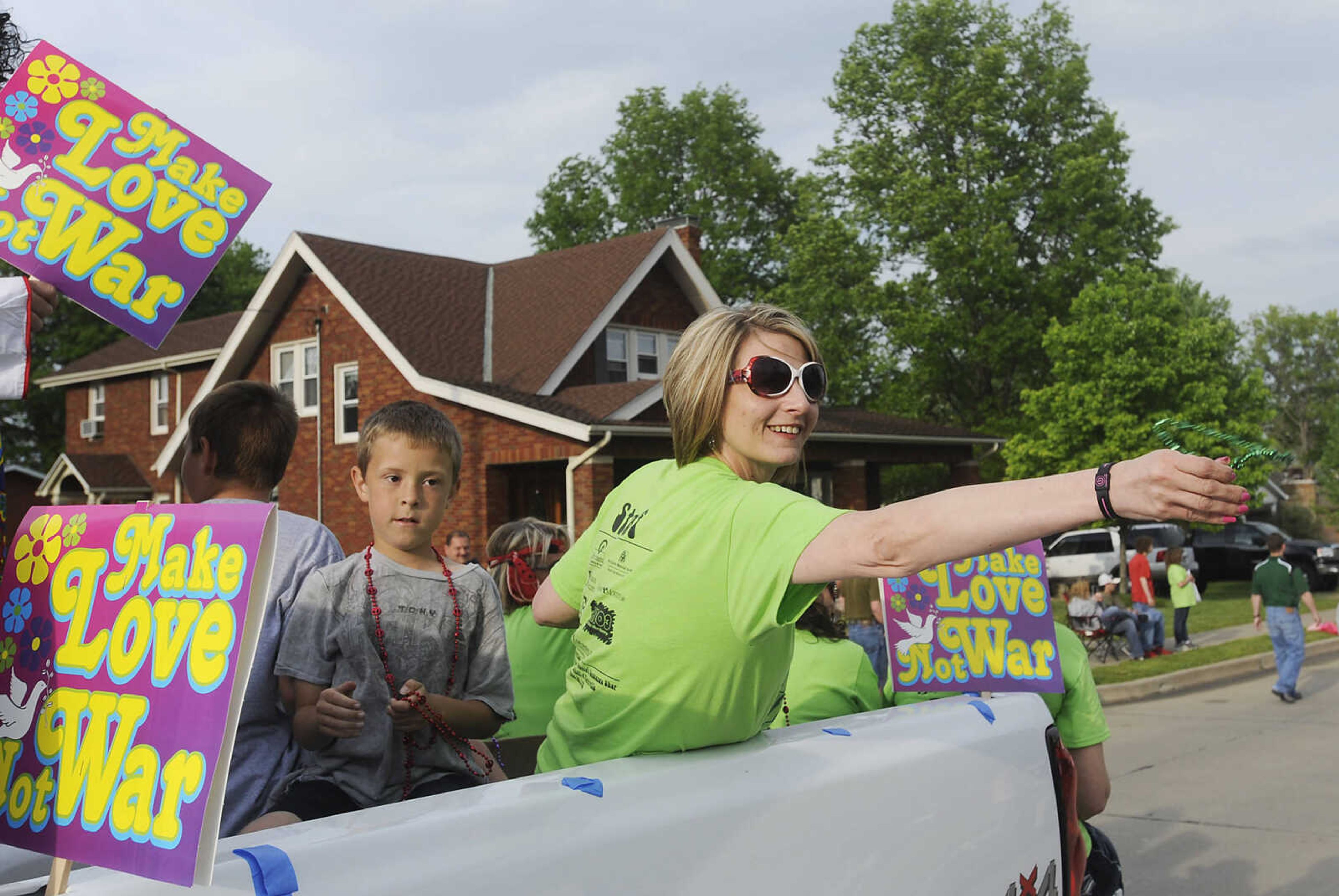 The Perryville Mayfest Parade Friday, May 10, in Perryville, Mo. This year's Mayfest theme is Peace, Love, Perryville Mayfest.