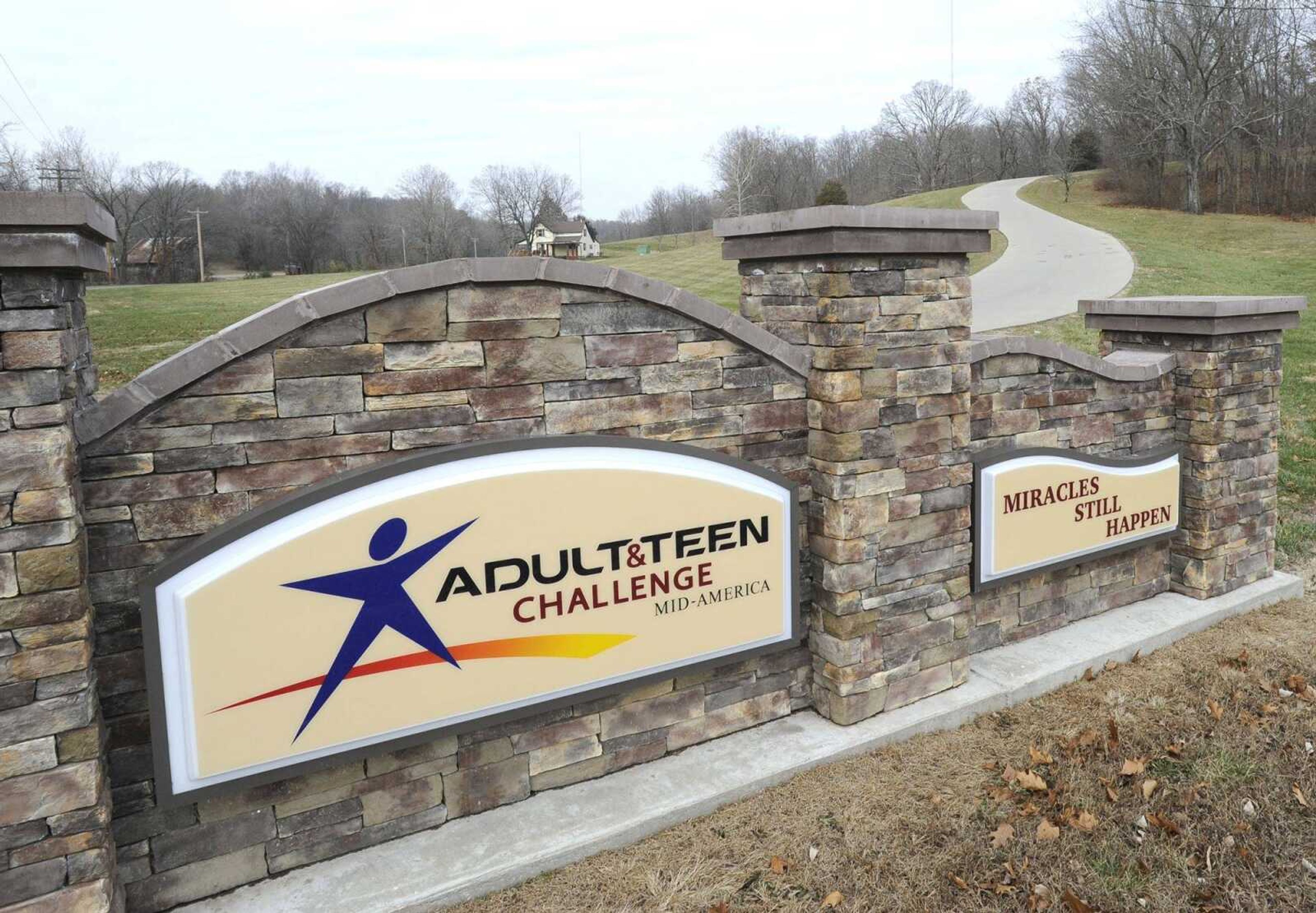 The entrance to Adult and Teen Challenge of Mid-America is seen Friday north of Cape Girardeau.