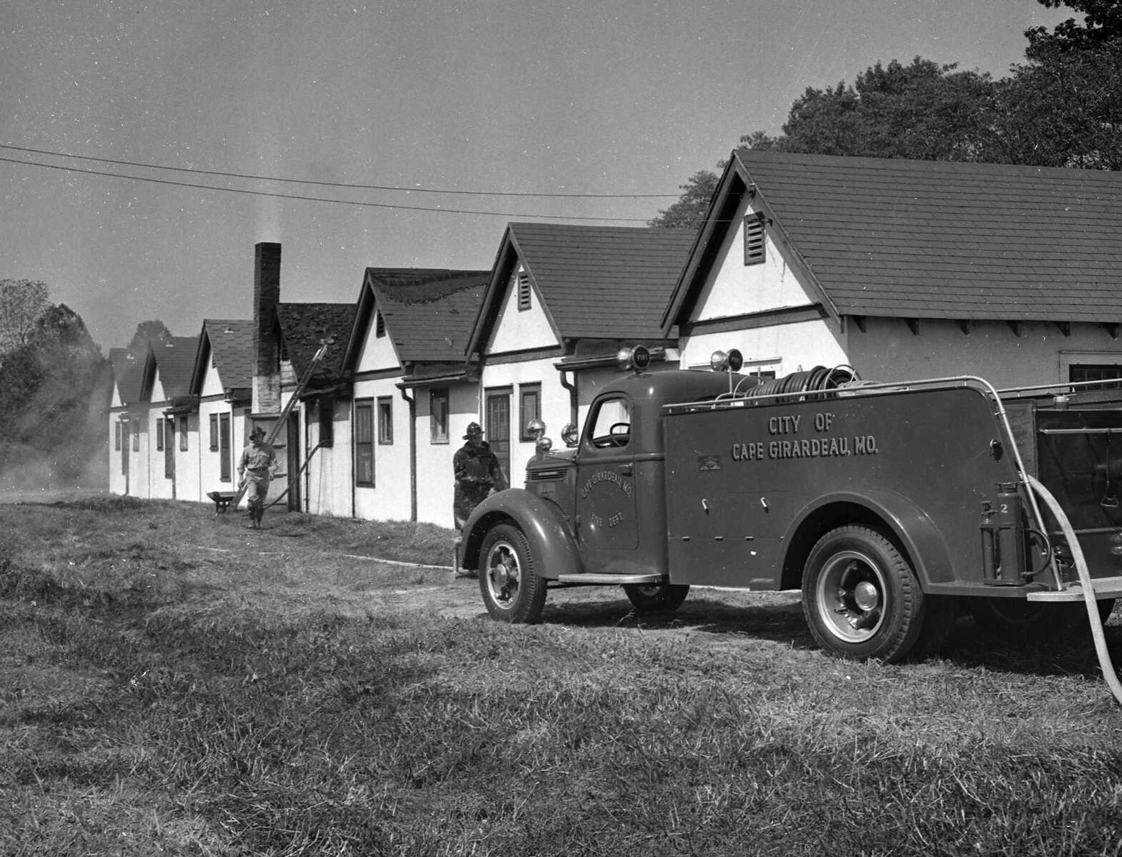 Cape Girardeau firefighters answered an emergency call to an unidentified tourist camp in this image. If you can furnish any information about the picture, drop a note to librarian Sharon Sanders at ssanders@semissourian.com.