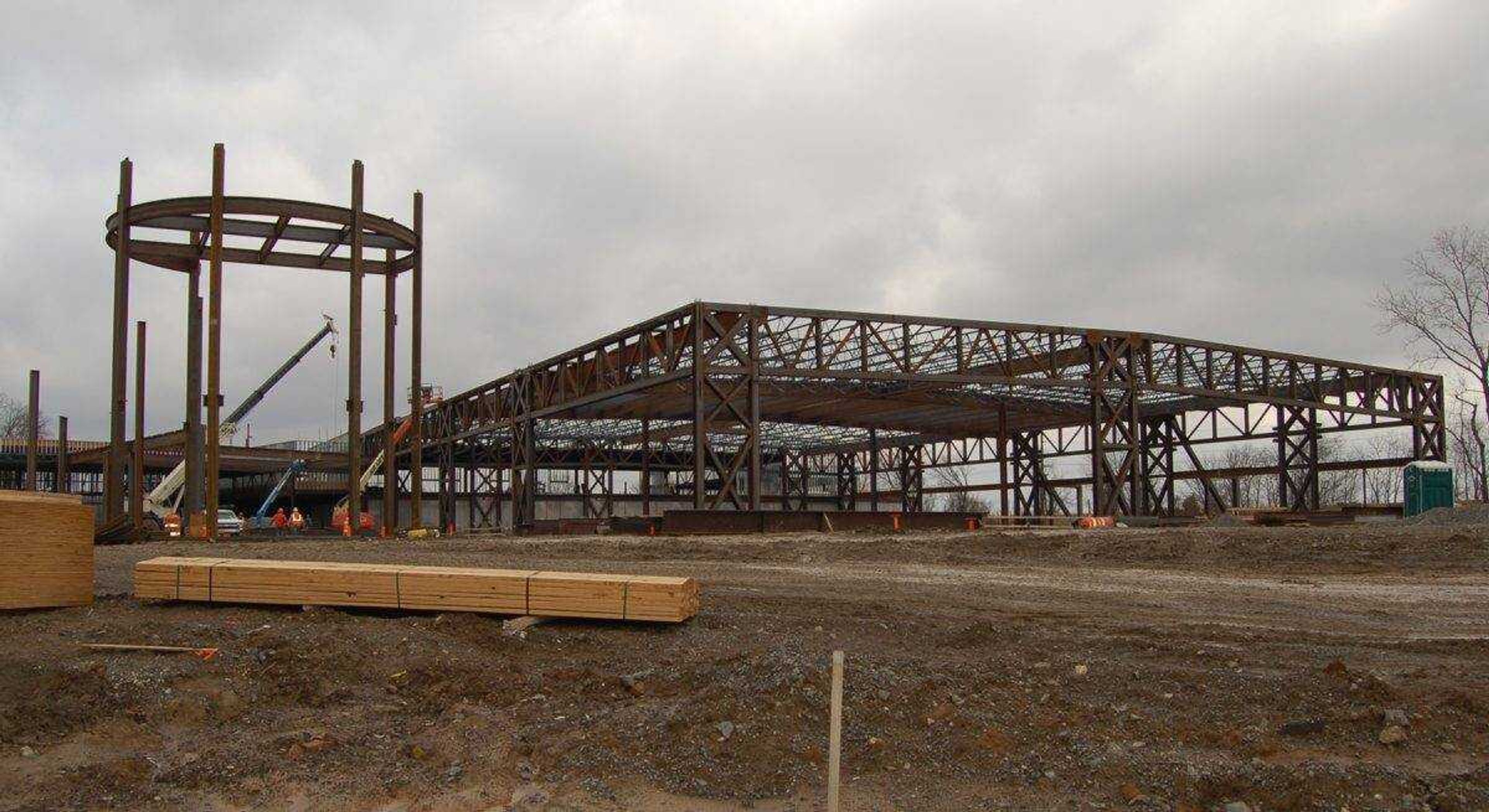 Construction work of the Isle Casino Cape Girardeau before it opened in October 2012.