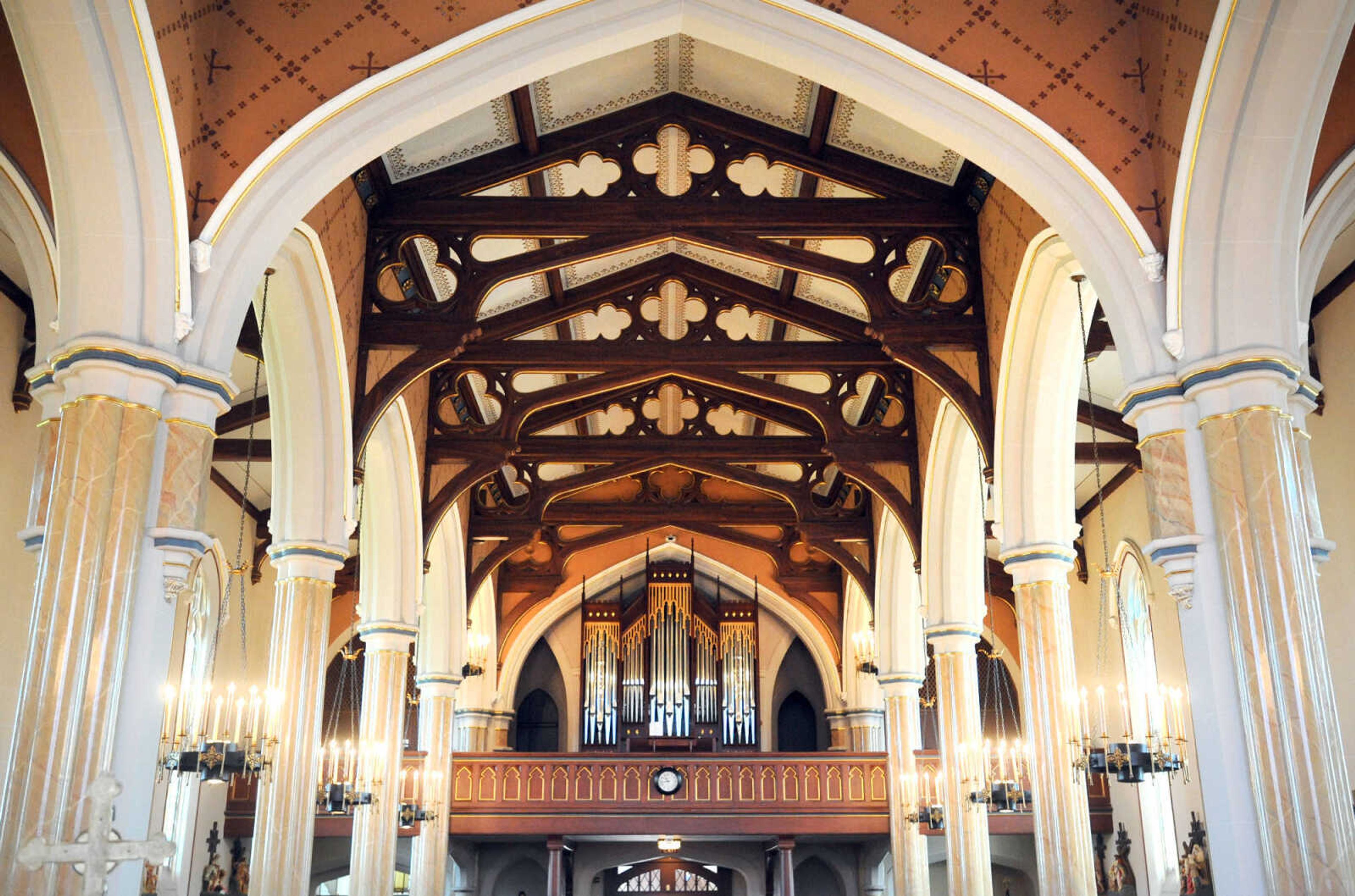 LAURA SIMON ~ lsimon@semissourian.com

The pipe organ in the choir loft of Old St. Vincent's Catholic Church, is seen Monday, March 30, 2015, in downtown Cape Girardeau.