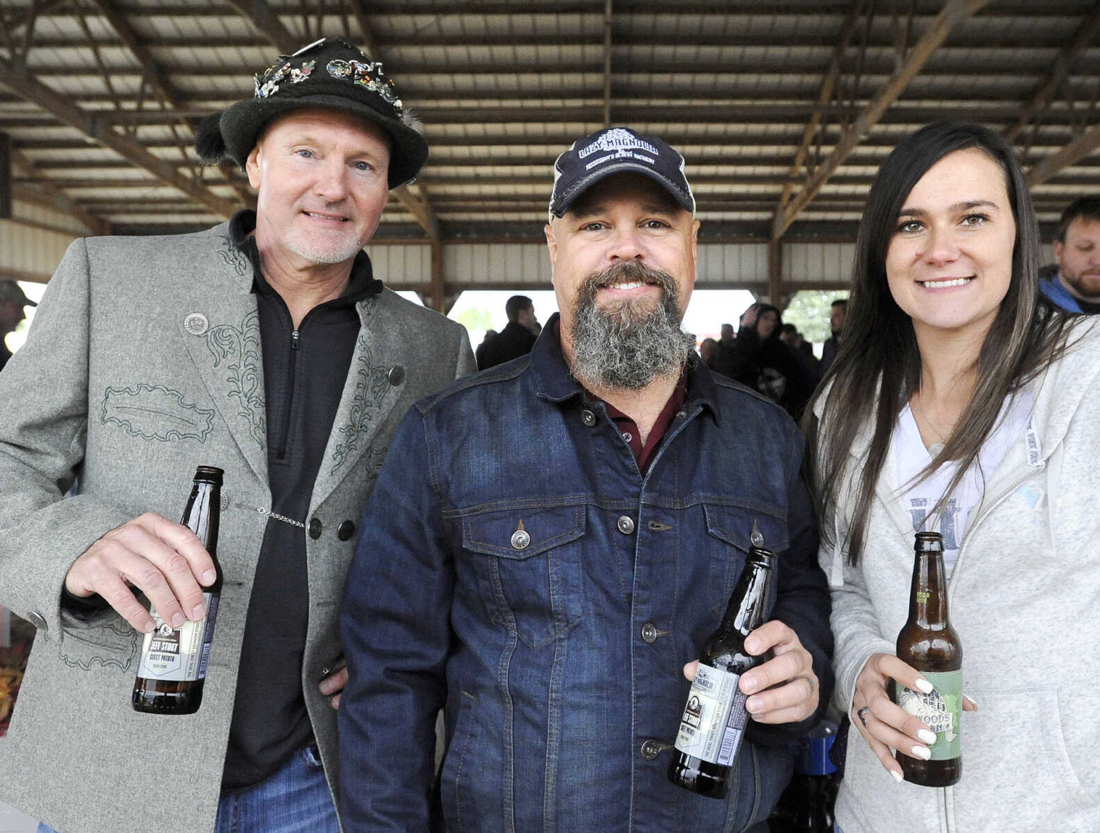 LAURA SIMON ~ lsimon@semissourian.com

David Bess, left, Dave Zane, center, and Casey Stoffregen pose for a photo during the Community Counseling Center Foundation's 4th annual Craft Beer Festival, Saturday, Oct. 3, 2015, at Arena Park in Cape Girardeau.