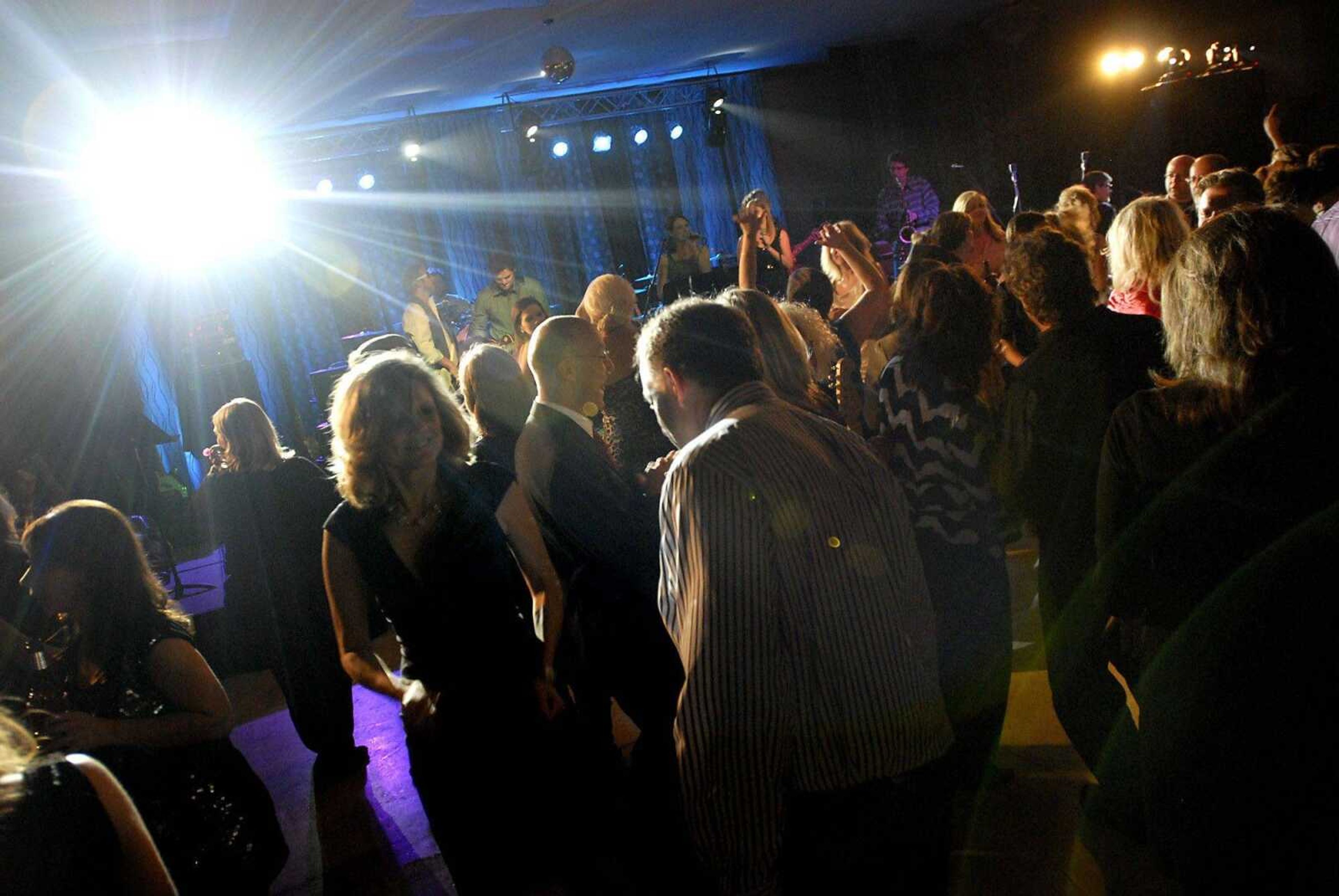 Partygoers ring in the new year at the United We Rock New Year's Eve Party on Dec. 31, 2011, at The Venue in Cape Girardeau.