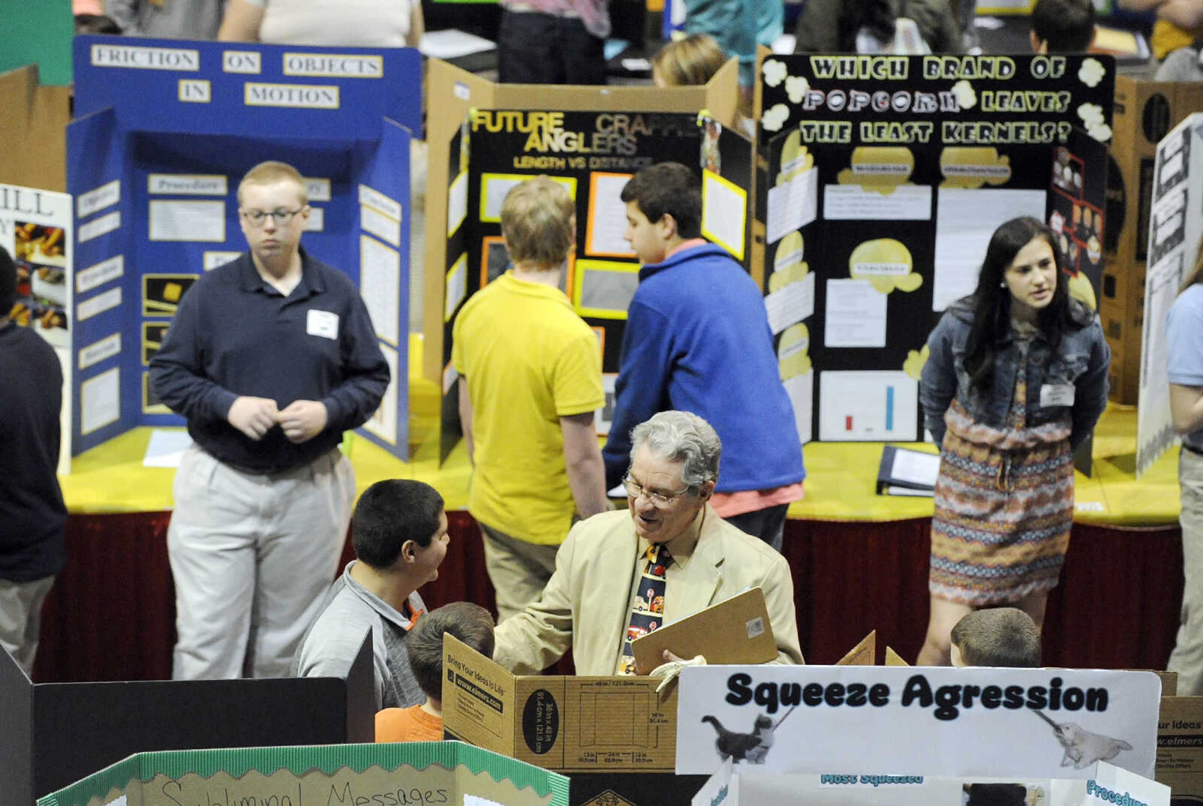 LAURA SIMON ~ lsimon@semissourian.com

Judging commences among the 413 projects and 565 students at the 2016 Southeast Missouri Regional Science Fair, Tuesday, March 8, 2016, at the Show Me Center in Cape Girardeau.