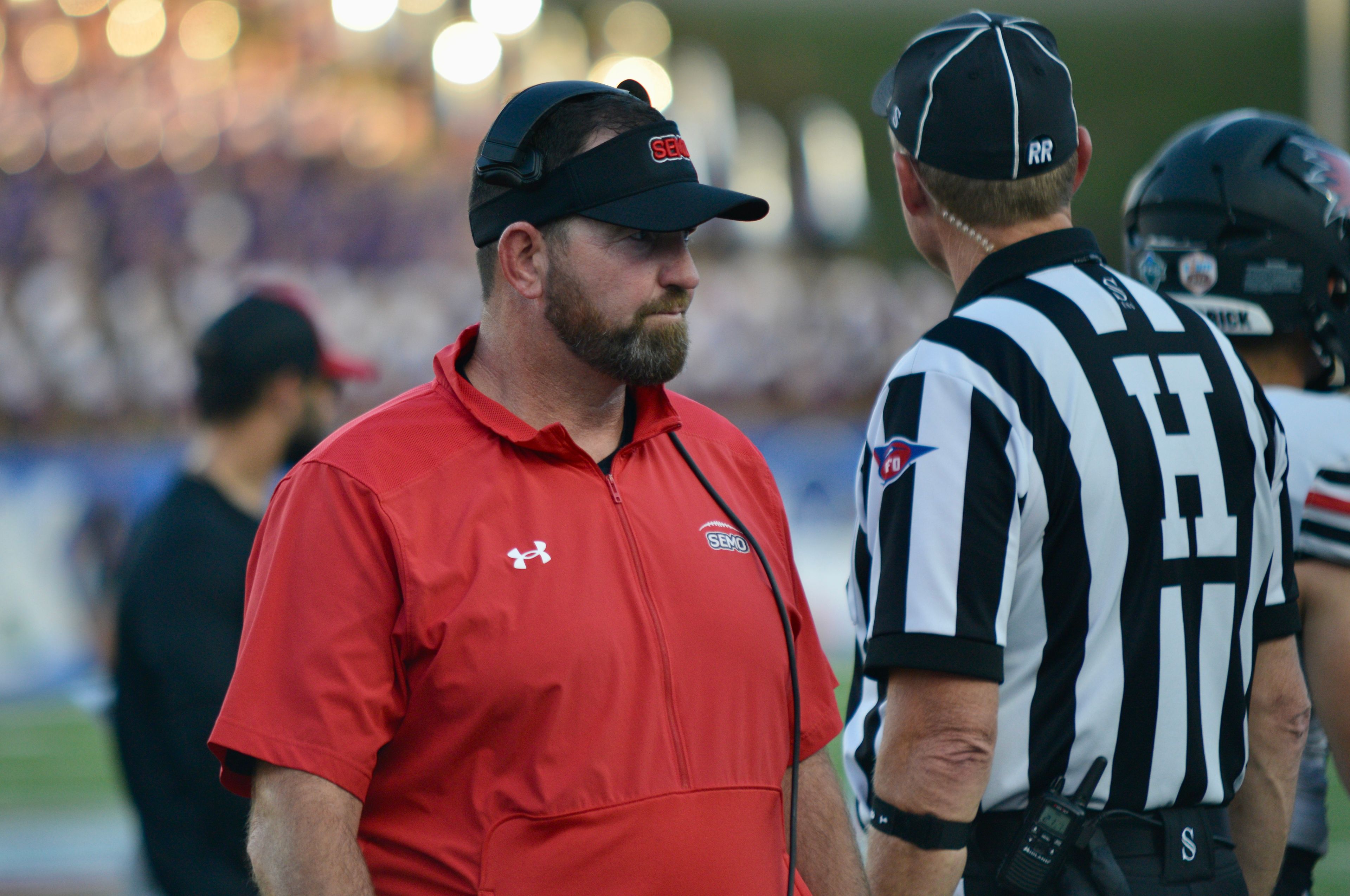 Southeast Missouri State coach Tom Matukewicz during an FCS Kickoff game against North Alabama on Saturday, August 24, in Montgomery, Alabama.