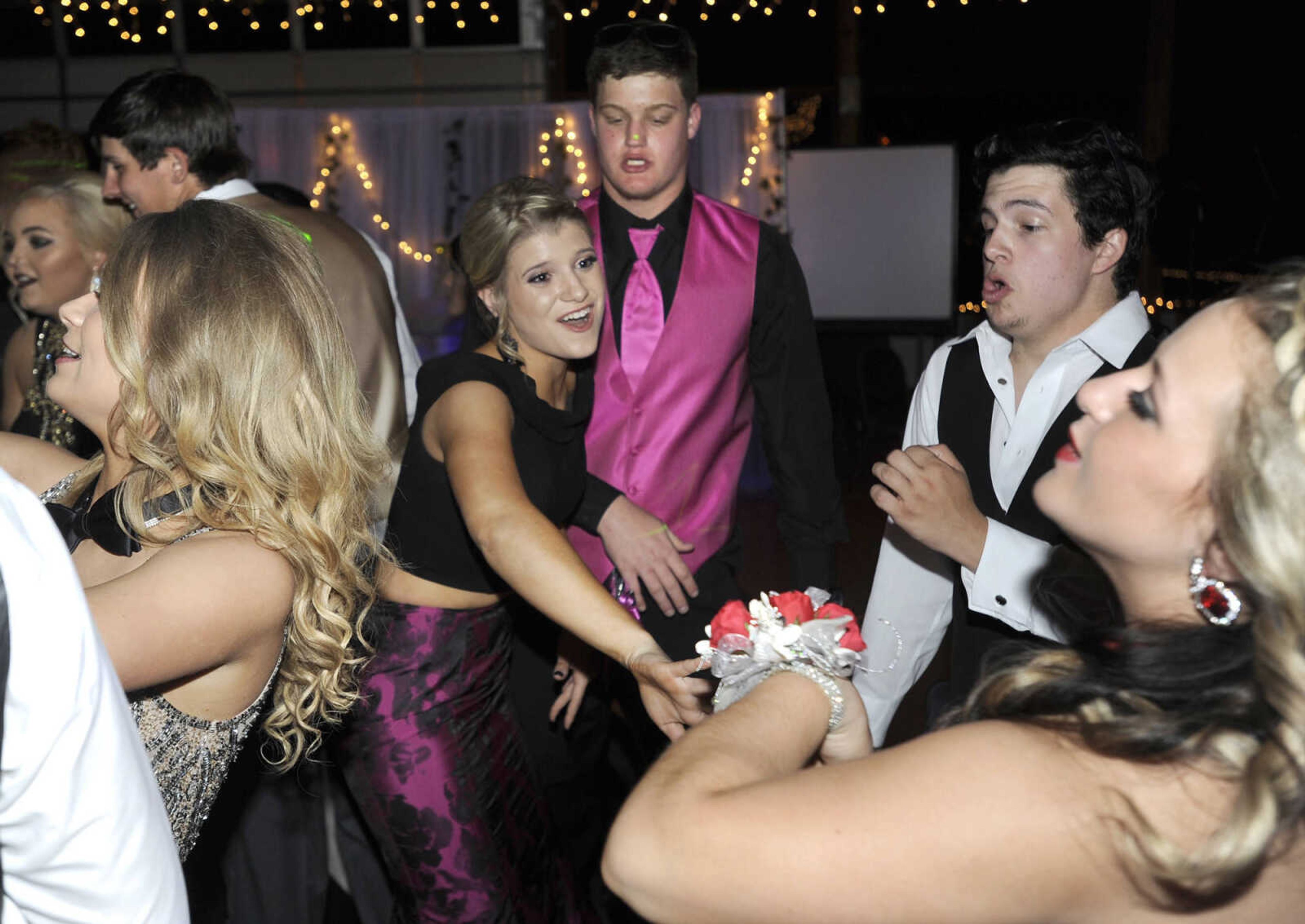 FRED LYNCH ~ flynch@semissourian.com
Scott City High School students dance at their prom Saturday, April 8, 2017 at Deerfield Lodge.