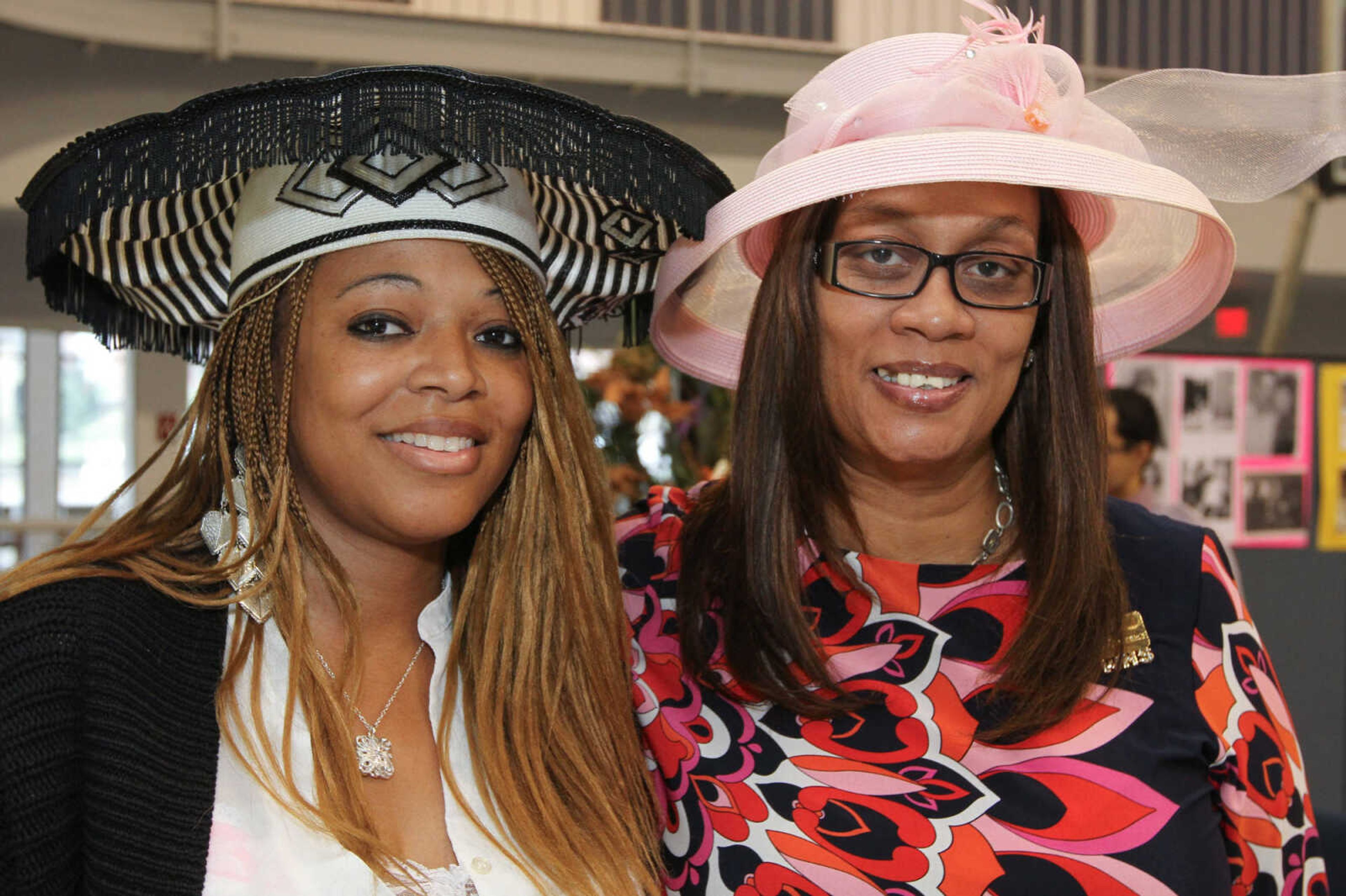 GLENN LANDBERG ~ glandberg@semissourian.com


Sonya Robinson, left, and Leslie A. Washington pose for a photo during the second annual Denza Zenobia Mitchell Hat Luncheon Saturday, March 21, 2015 at Centenary Church Family Life Center in Cape Girardeau.