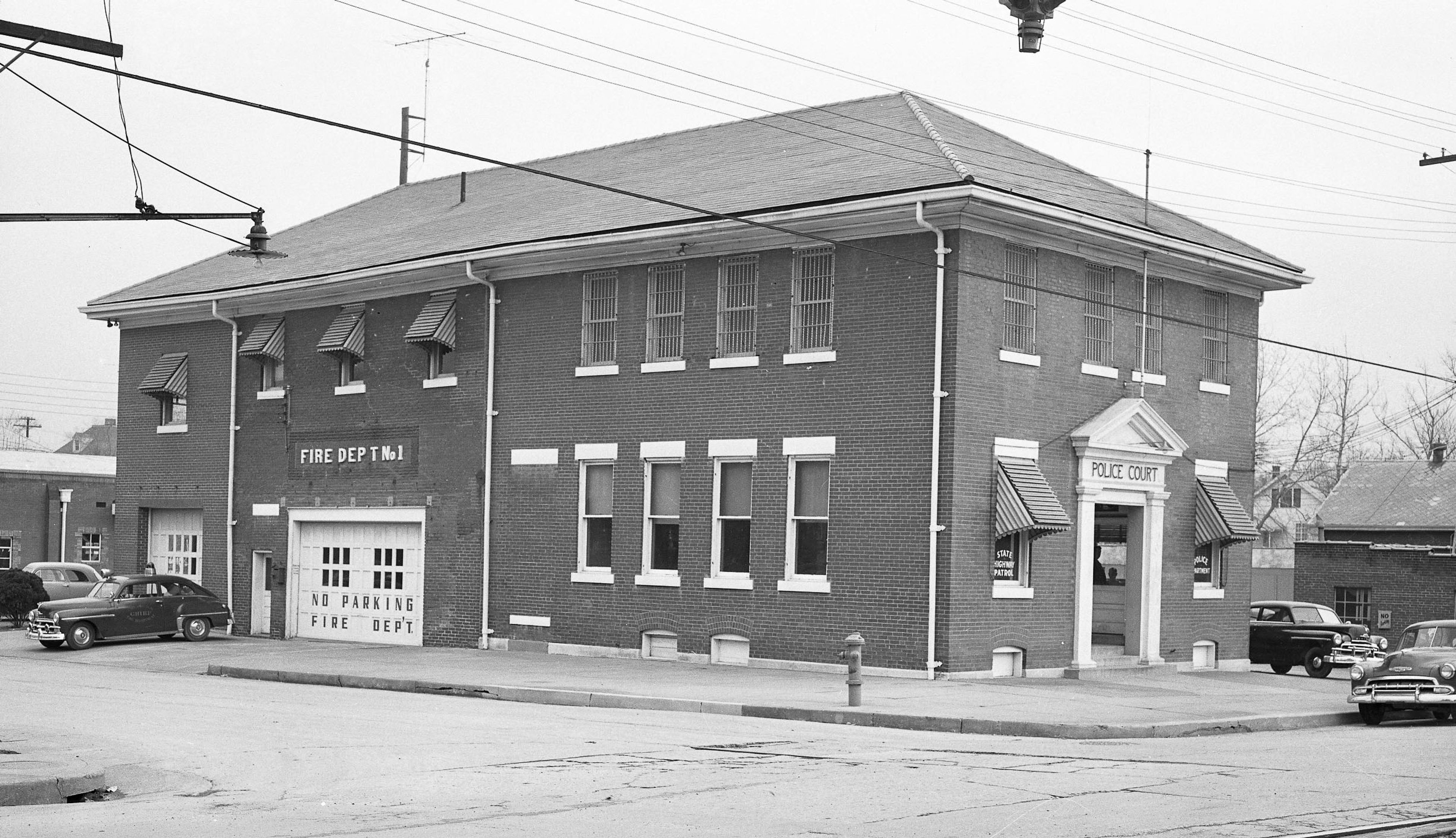 The Cape Girardeau fire/police station at Independence and Frederick streets.