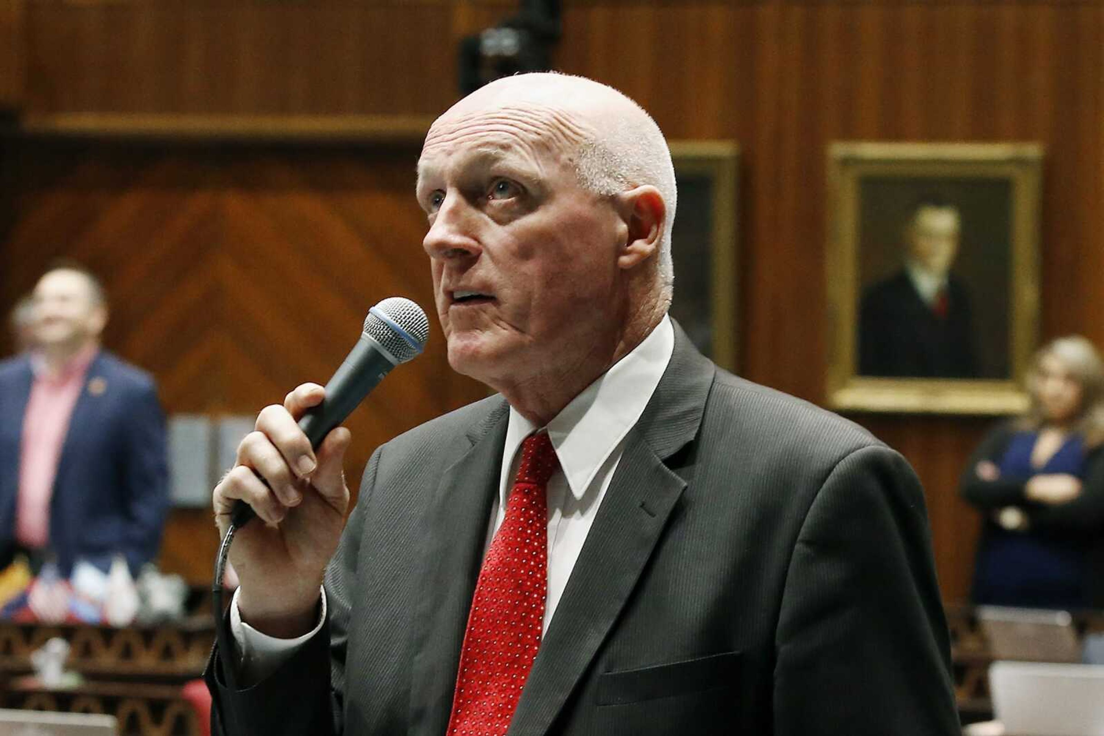 Arizona House Speaker Rusty Bowers, R-Mesa, on the floor of the House of Representatives at the Arizona Capitol on April 18, 2019, in Phoenix.