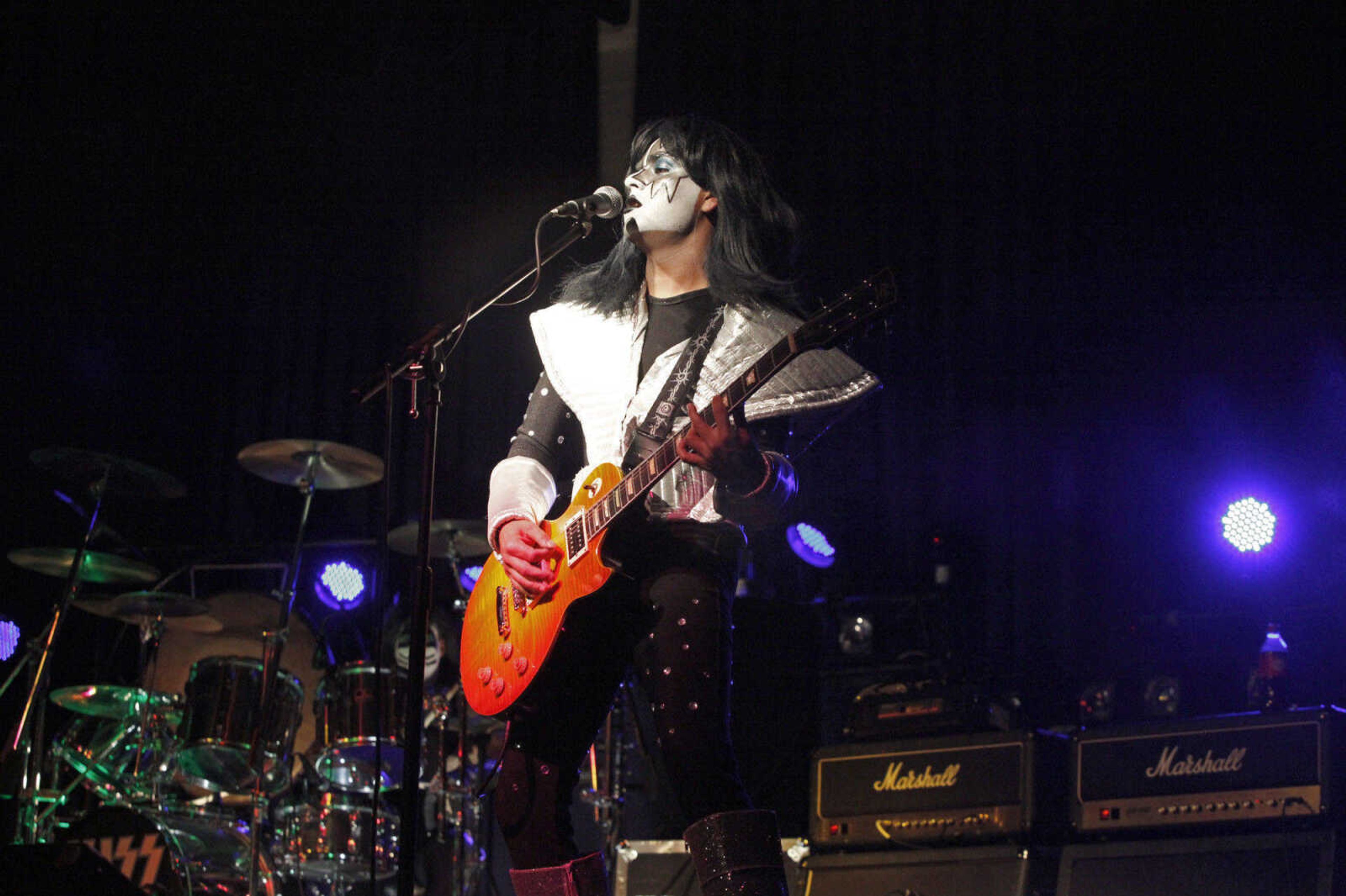 CHRIS MACKLER ~ photos@semissourian.com

KISSiT performs during the Kiss, AC/DC and Rod Stewart Tribute Concert held at the Arena Building on Saturday, Nov. 6, 2010, in Cape Girardeau.