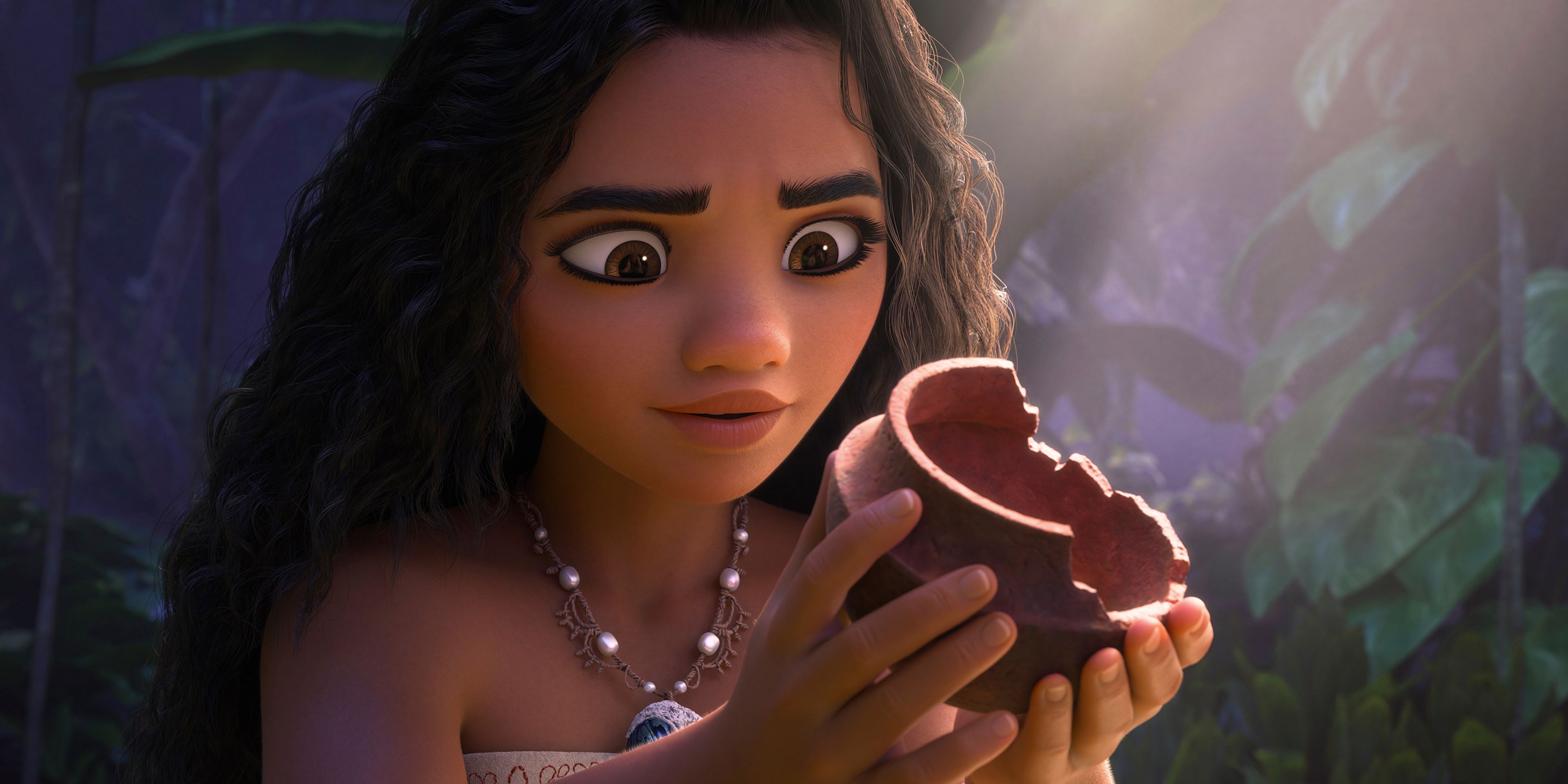 This image released by Disney shows the character Moana, voiced by Auli'i Cravalho, in a scene from "Moana 2." (Disney via AP)