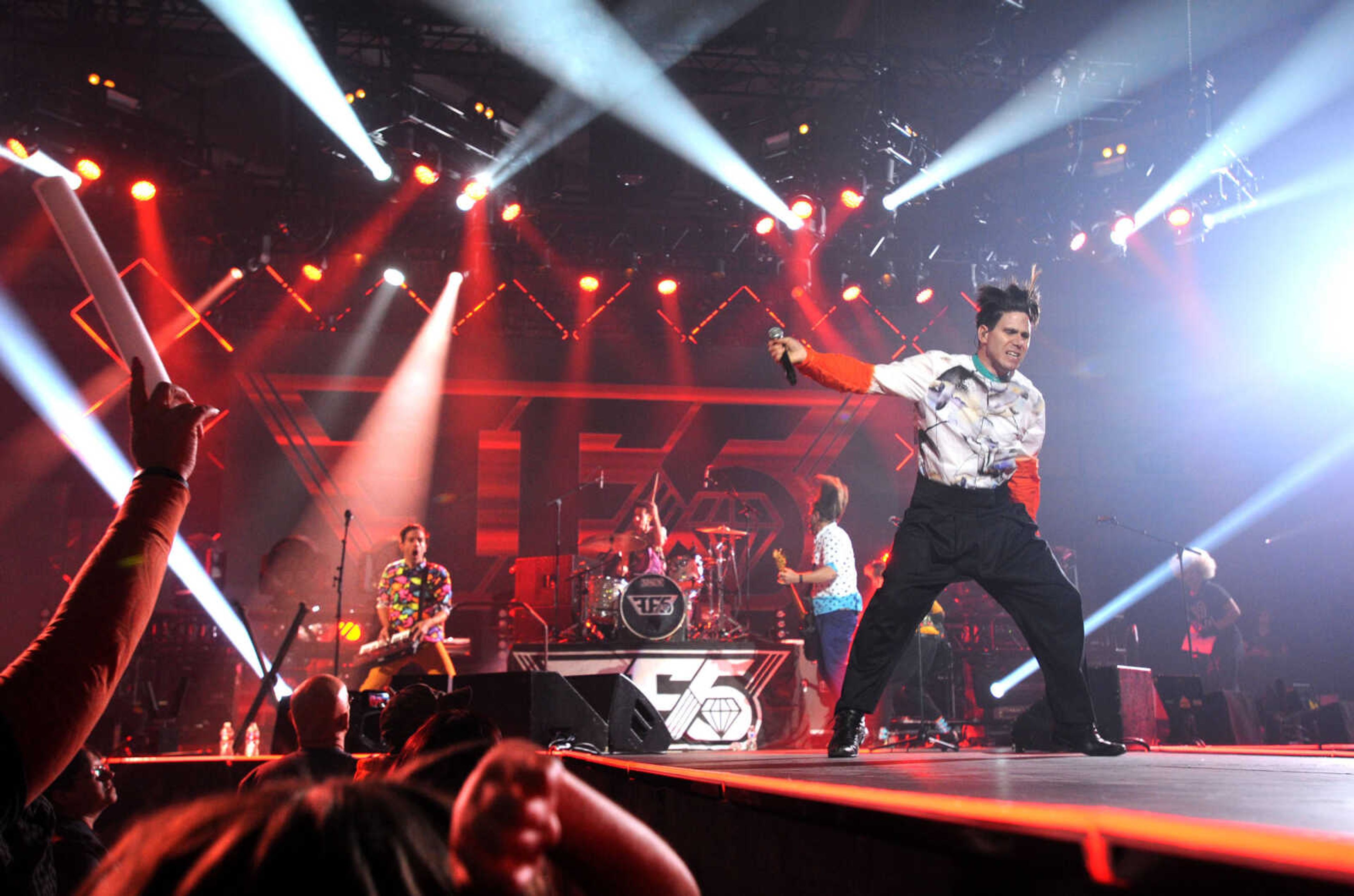 FRED LYNCH ~ flynch@semissourian.com
Family Force 5 performs a set during the Rock & Worship Roadshow on Saturday night, Feb. 13, 2016 at the Show Me Center.