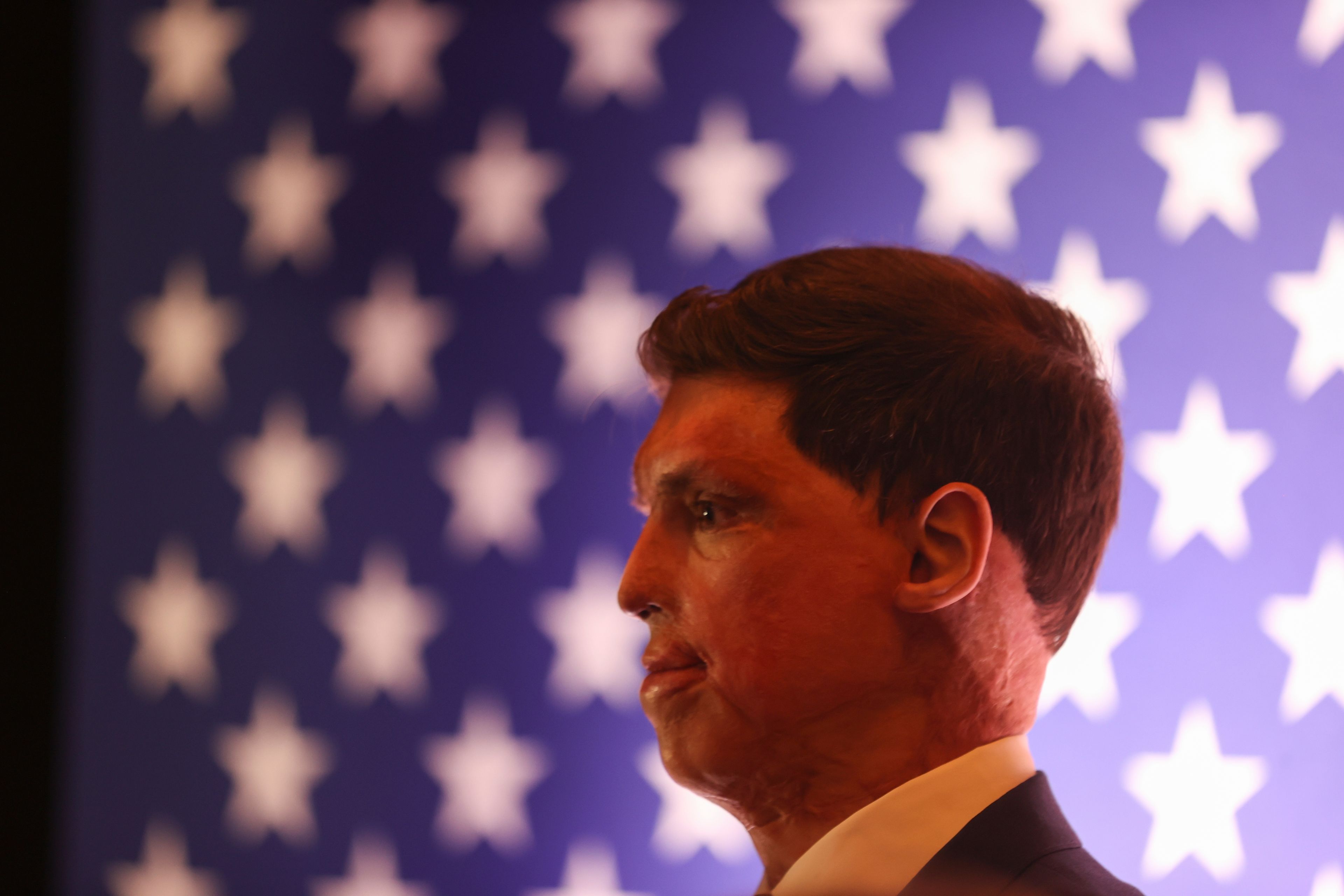 Republican Nevada Senate candidate Sam Brown speaks during an election night watch party Tuesday, Nov. 5, 2024, in Las Vegas, Nev. (AP Photo/Ian Maule)