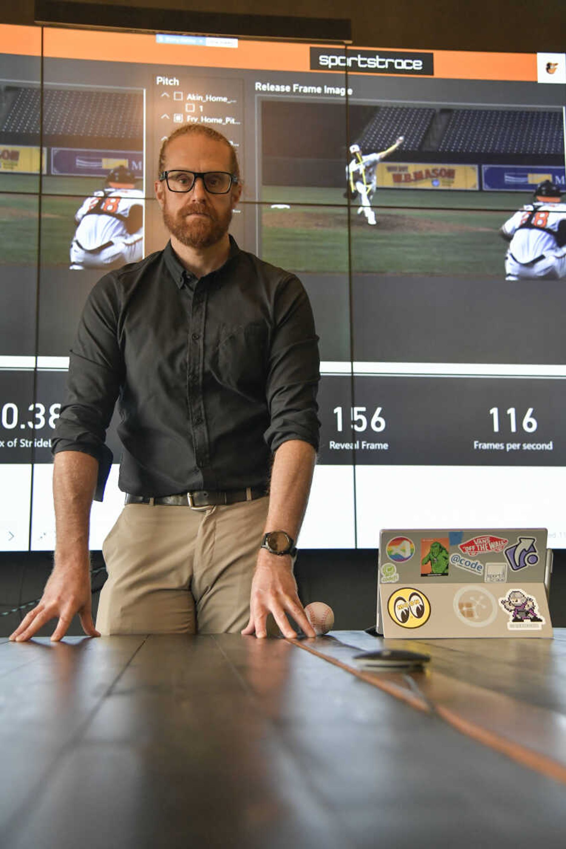 Max Montrey of Sports Trace at the Codefi offices in Cape Girardeau.