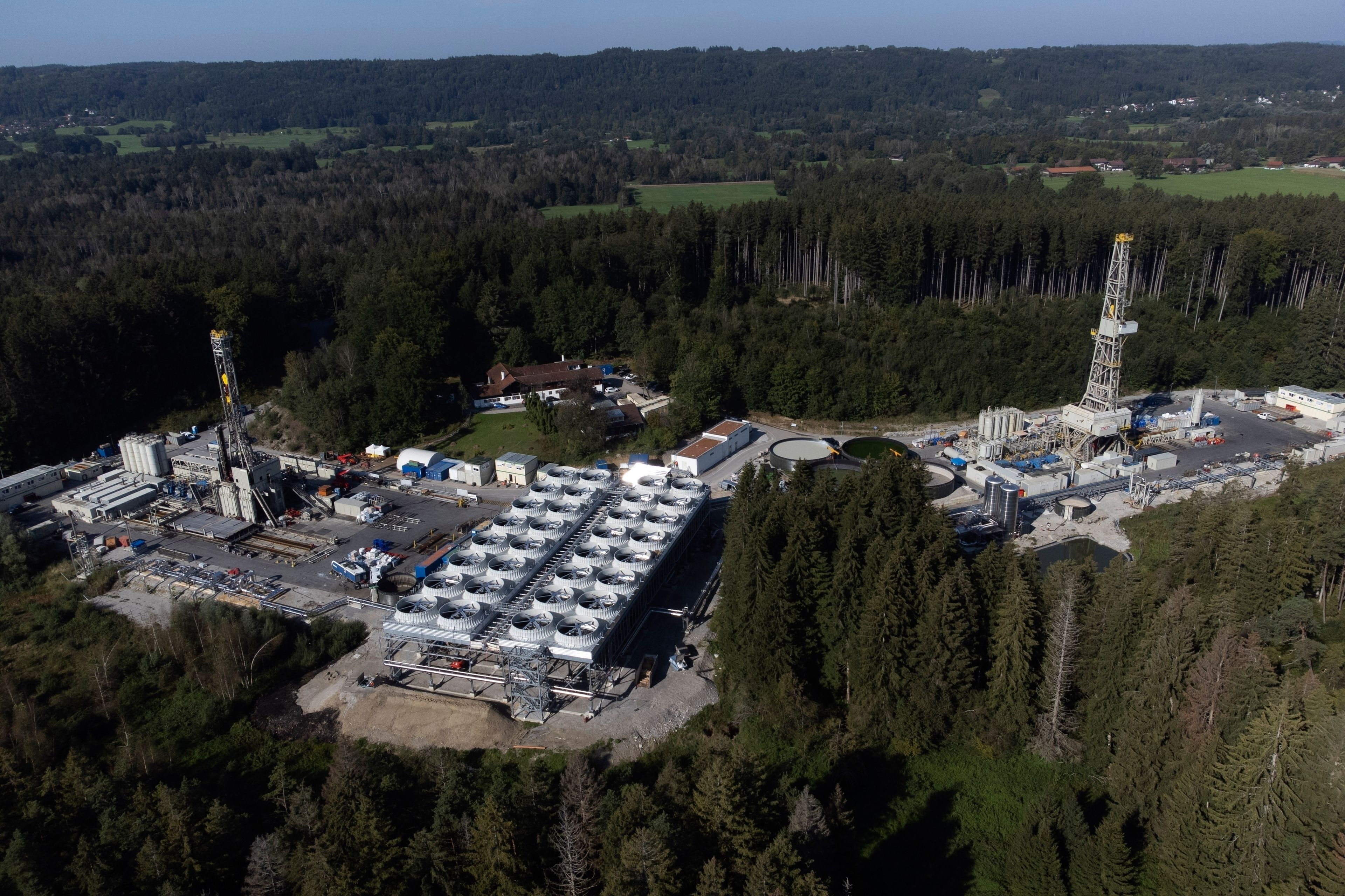 FILE - A geothermal site is under construction in Geretsried, Germany, Sept. 19, 2024. (AP Photo/Matthias Schrader, File)