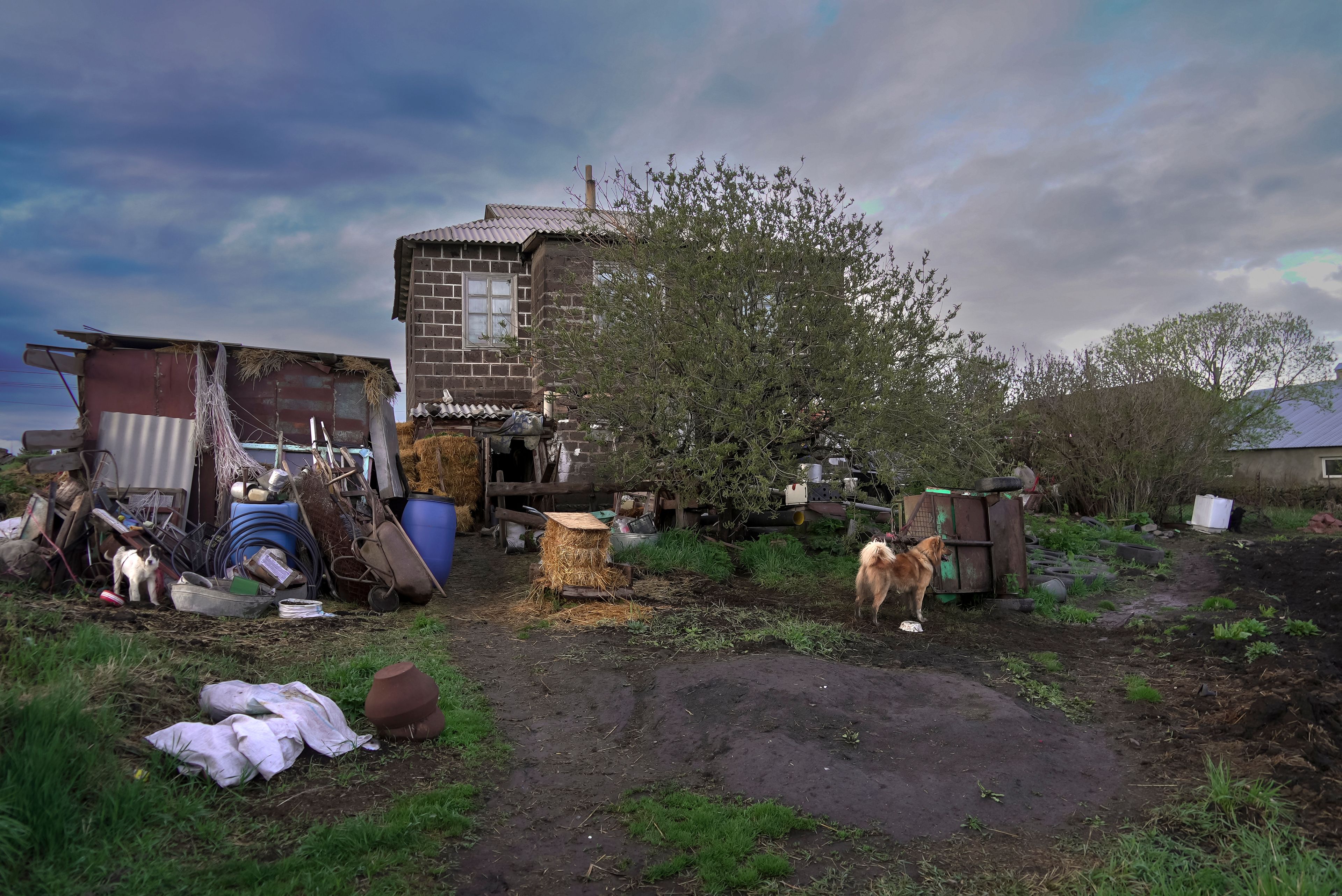 Yuri Strukov's house in the remote mountain village of Orlovka, Georgia, Saturday, May 4, 2024. (AP Photo/Kostya Manenkov)