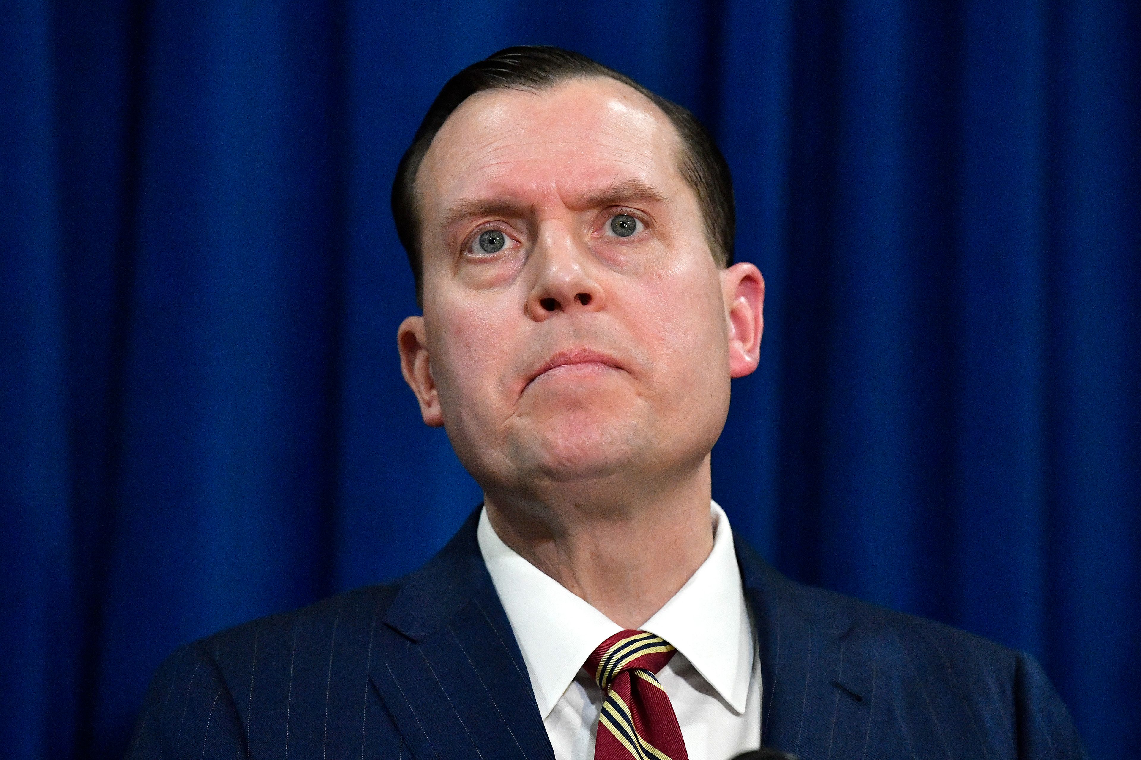 FILE - Kentucky Attorney General Russell Coleman speaks in Frankfort, Ky., Tuesday, Jan. 2, 2024. (AP Photo/Timothy D. Easley)