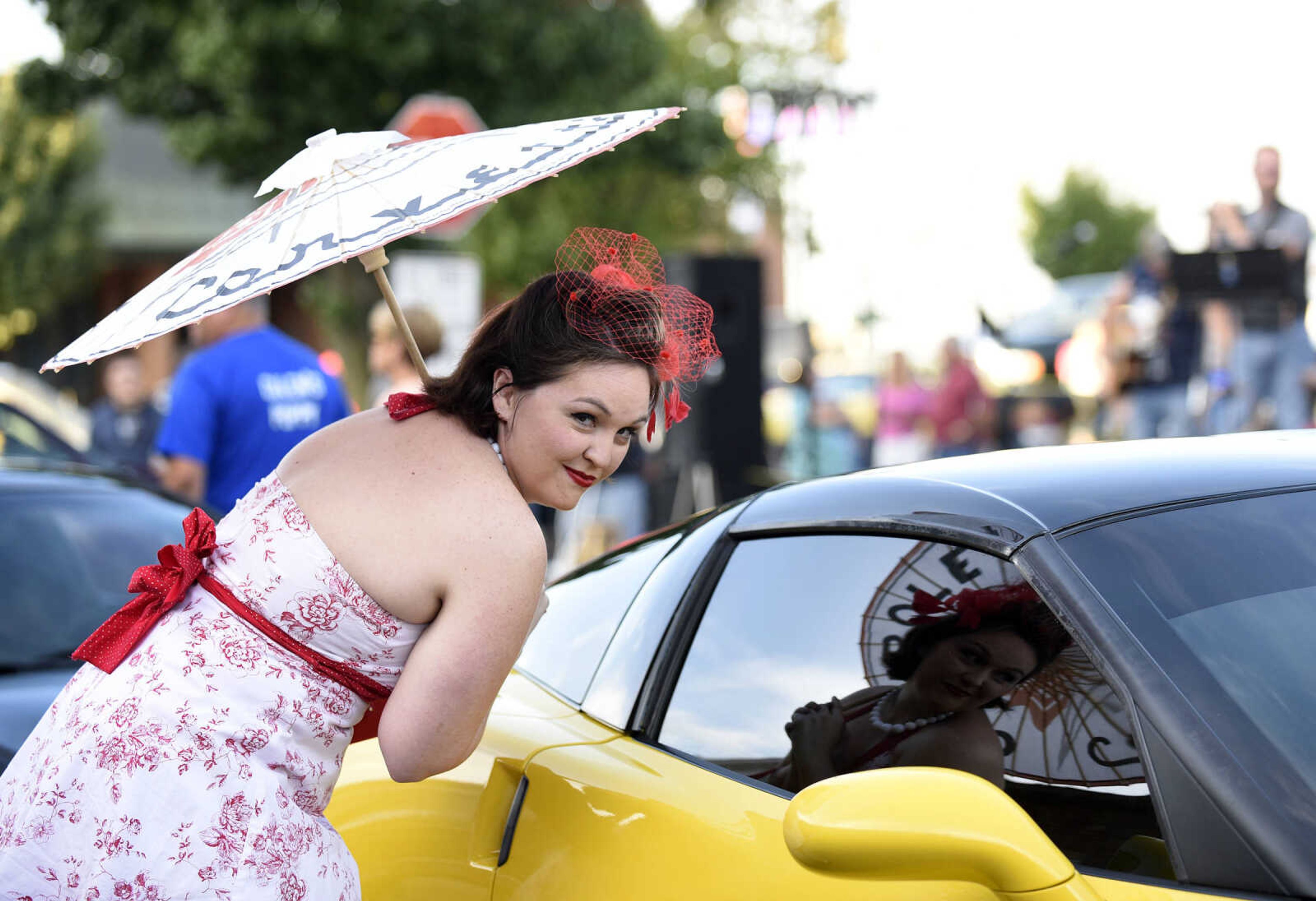 LAURA SIMON ~ lsimon@semissourian.com

Kelly Hughes poses for a photo during the Perryville Pin-Up contest on Saturday, Sept 3, 2016, in Perryville, Missouri.