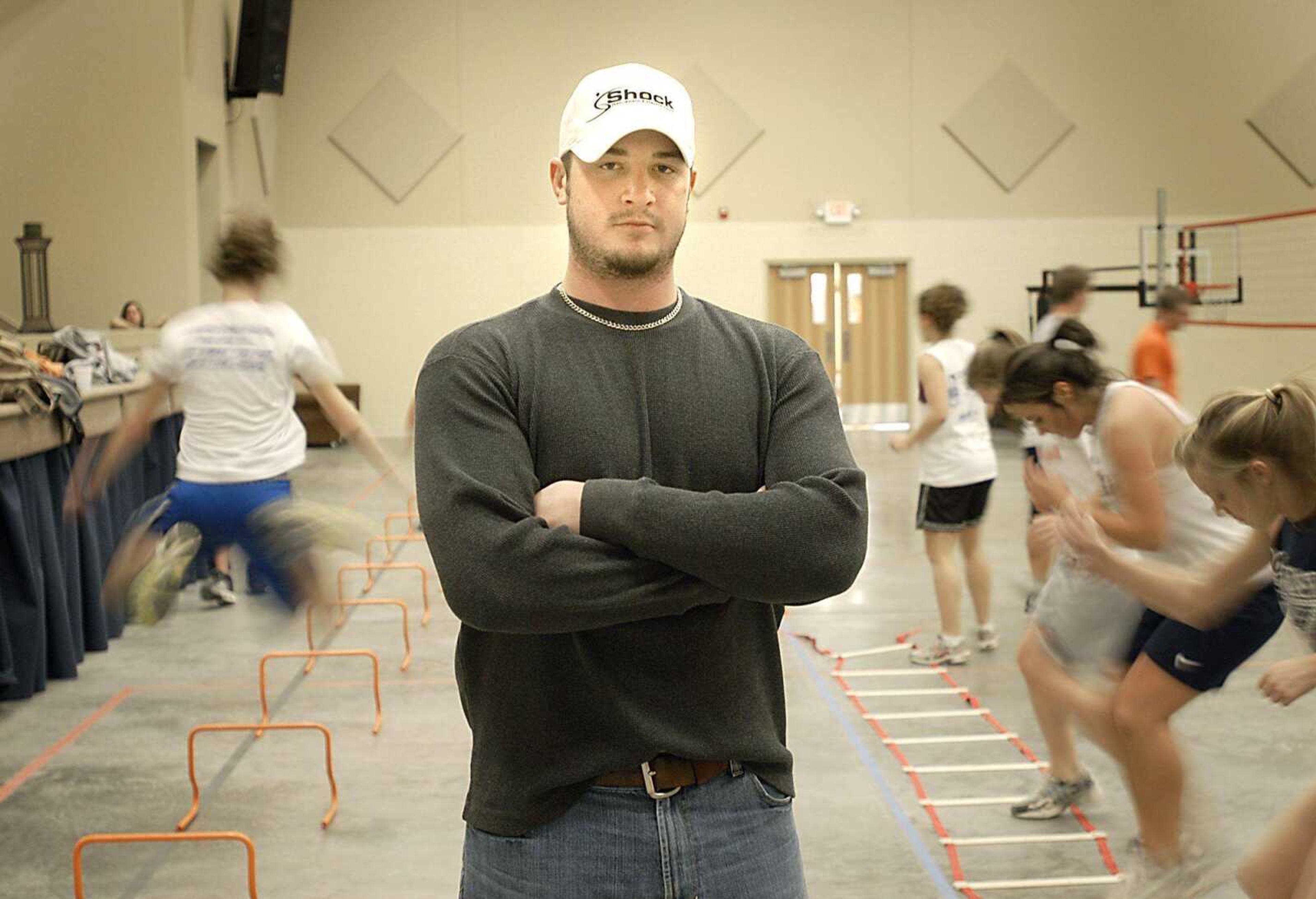 Ray Goodson was pictured during a Shock Performance Enhancement class Thursday at Crossroads Baptist Church in Jackson. Goodson will be one of a dozen contestants in an new reality show that turns athletes into boxers. (Kit Doyle)