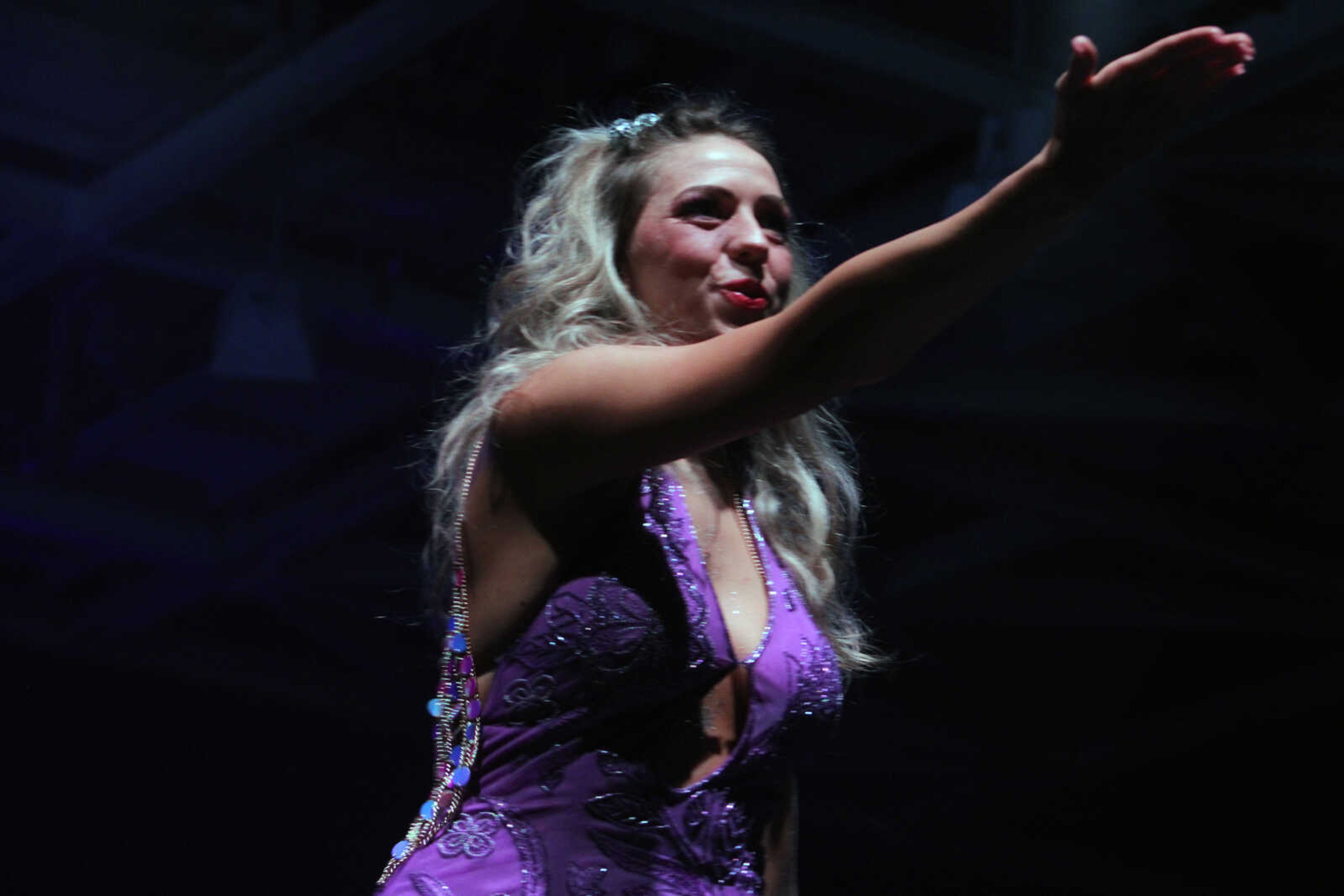 Community women perform as models and dancers in the 11th VintageNOW fashion show Saturday, Oct. 9, 2021, at the Show Me Center in Cape Girardeau.