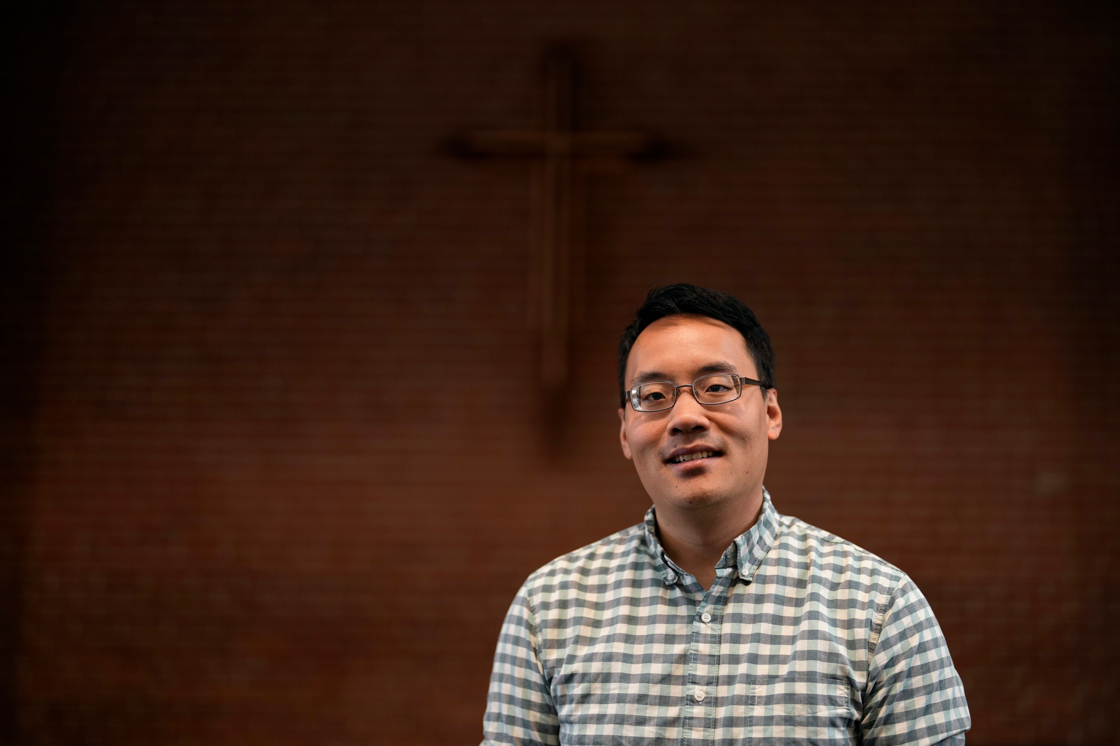 Pastor Wayne Lee poses for a photo at the Chinese Christian Church and Center, Thursday, Oct. 10, 2024, in Philadelphia. (AP Photo/Matt Slocum)