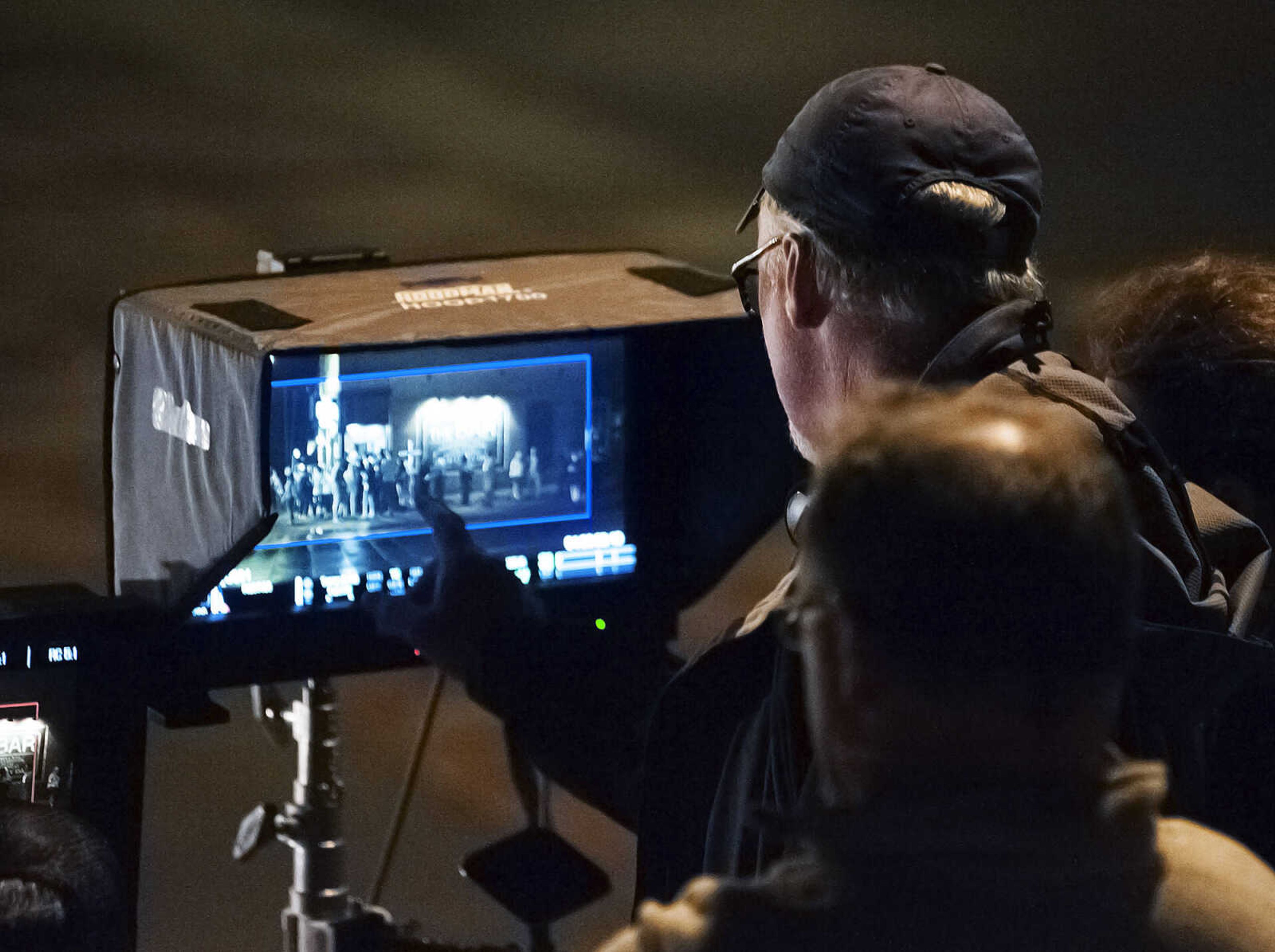 ADAM VOGLER ~ avogler@semissourian.com
Director David Fincher sets up to film a scene for the 20th Century Fox feature film "Gone Girl," Friday, Sept. 27, in downtown Cape Girardeau.