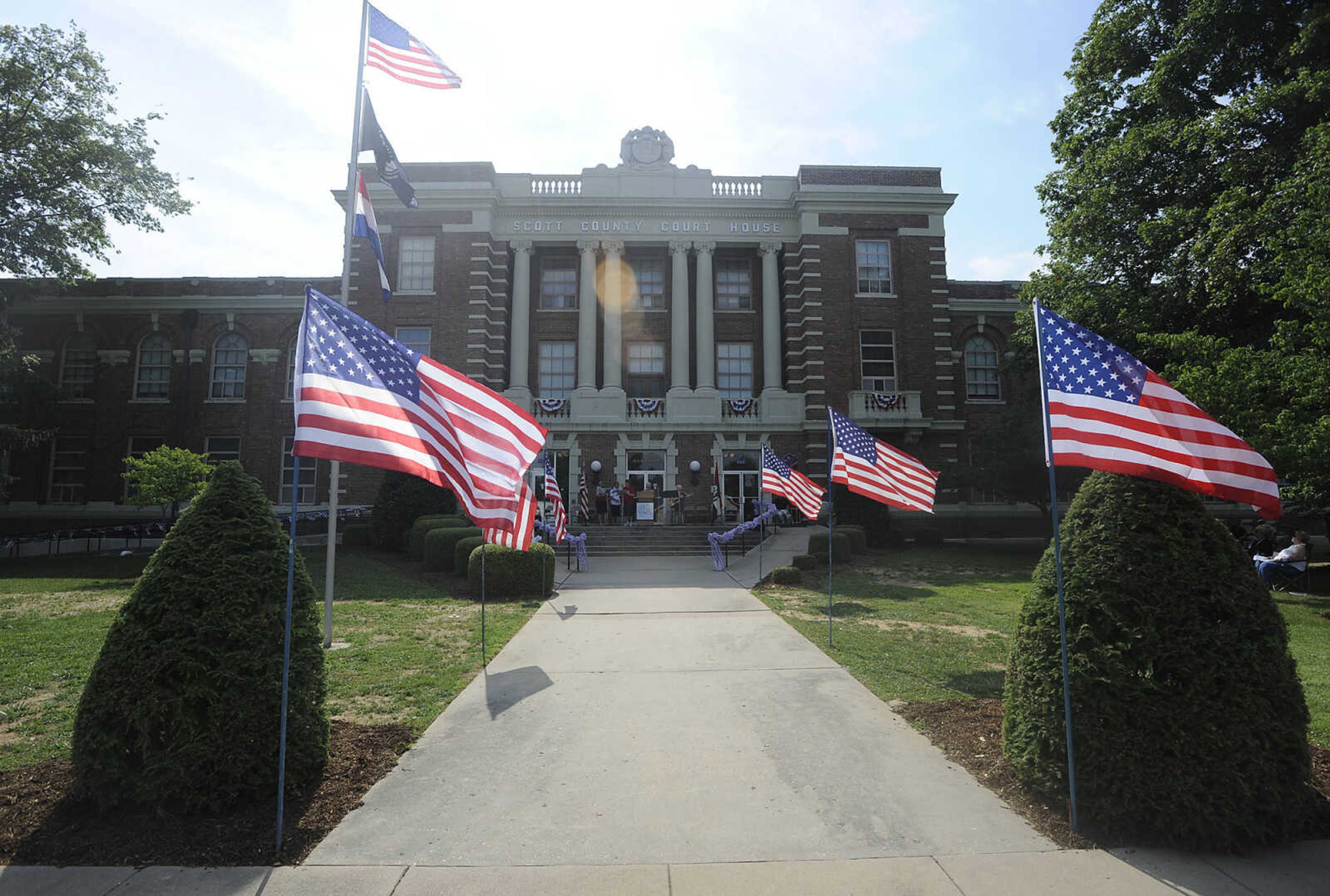 Scott County celebrates the centennial of the Scott County Courthouse in Benton Saturday, June 16. The building, the sixth courthouse for Scott County, was designed by Henry H. Hohenschild in 1912 and dedicated on April 20, 1914.  The courthouse was placed on the National Register of Historic Places in January 2004.