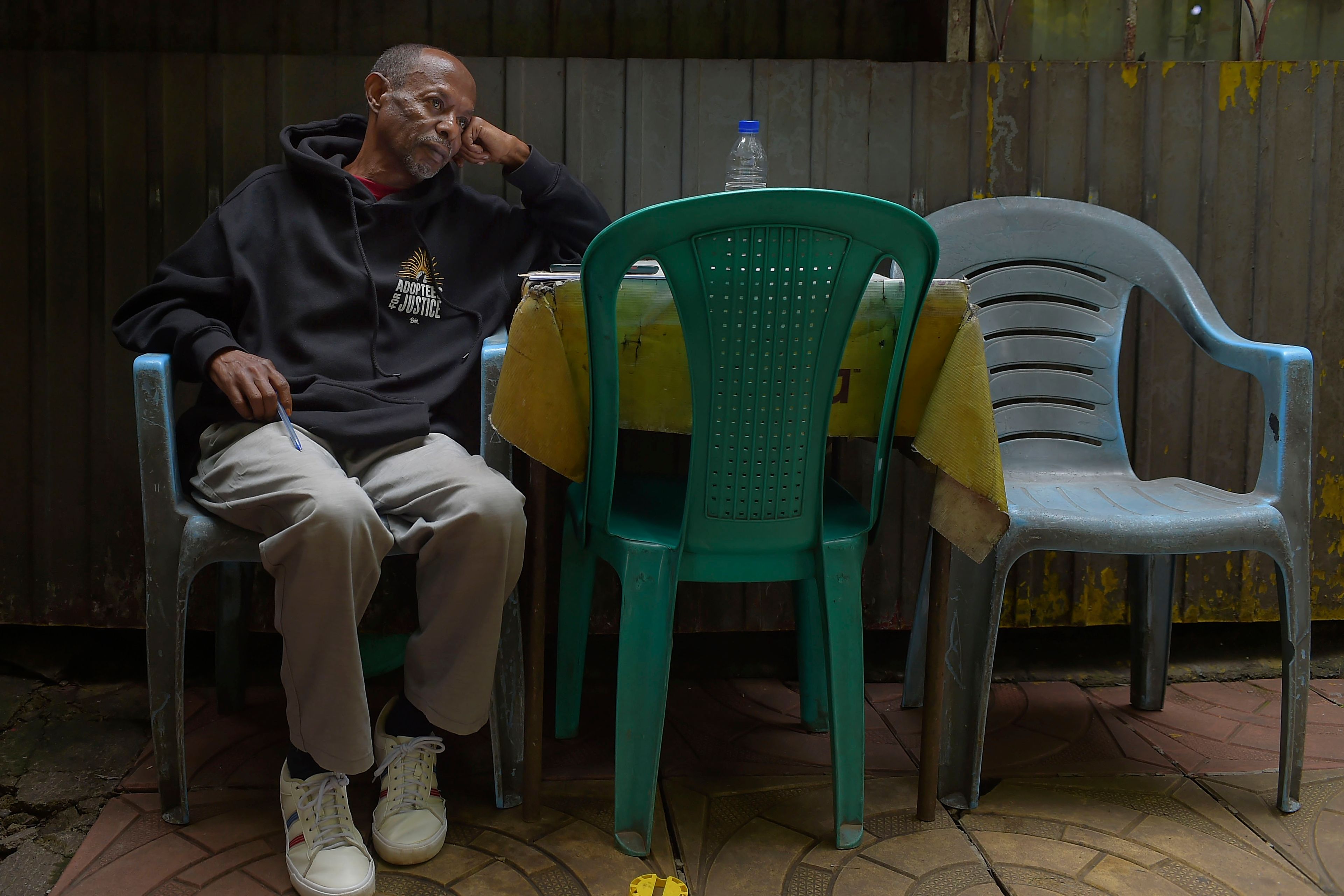 Mike Davis, 61, an adoptee brought to America as a boy and deported to Ethiopia as an adult, is photographed in Addis Ababa, Ethiopia, Friday, Aug. 23, 2024. Davis is one of thousands of children adopted from abroad by American parents, many of them military service members, who were left without citizenship by loopholes in American law that Congress has been aware of for decades, yet remains unwilling to fix. (AP Photo)