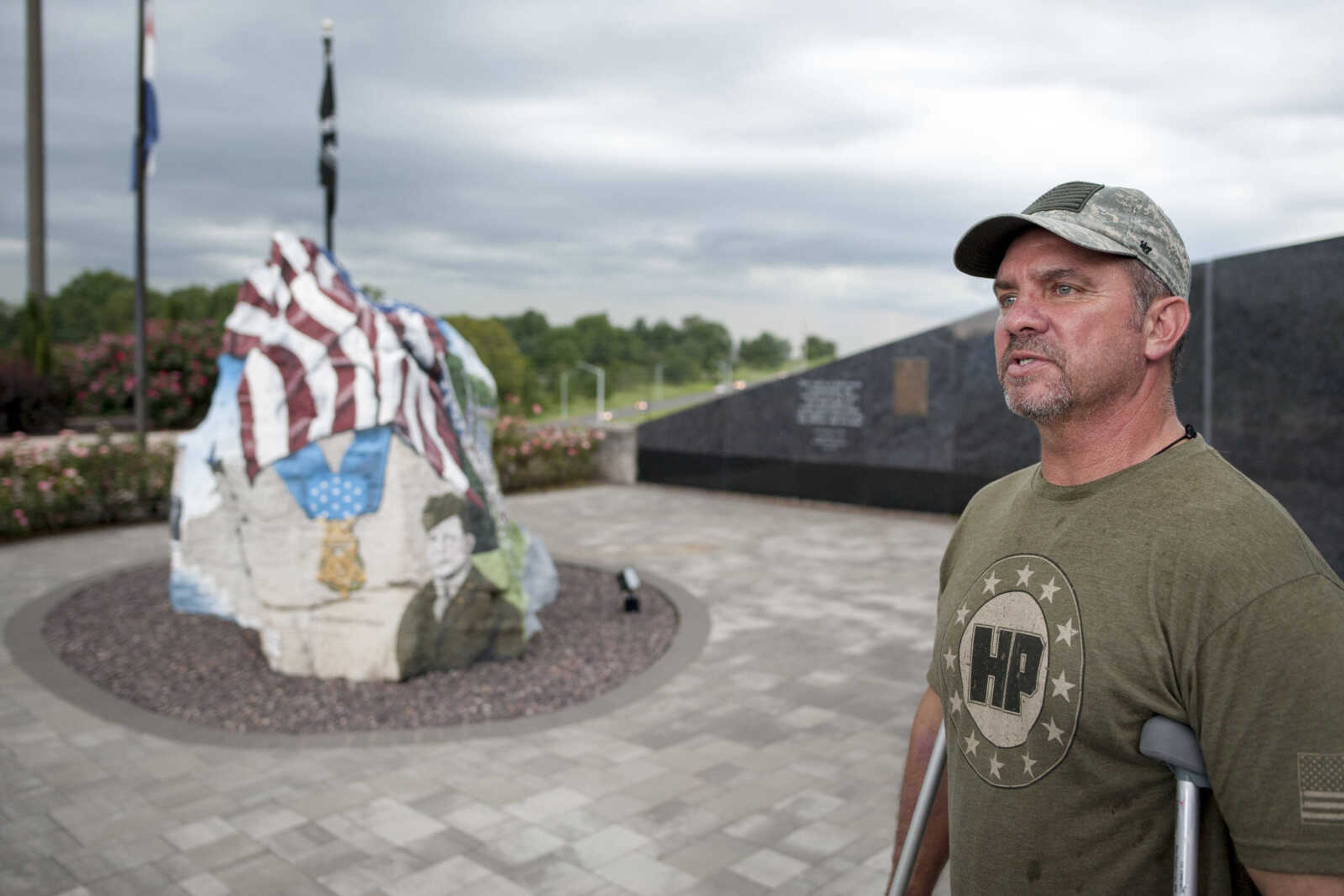 David Cantrell is seen on Wednesday, Aug. 21, 2019, at the Avenue of Flags in Cape Girardeau.