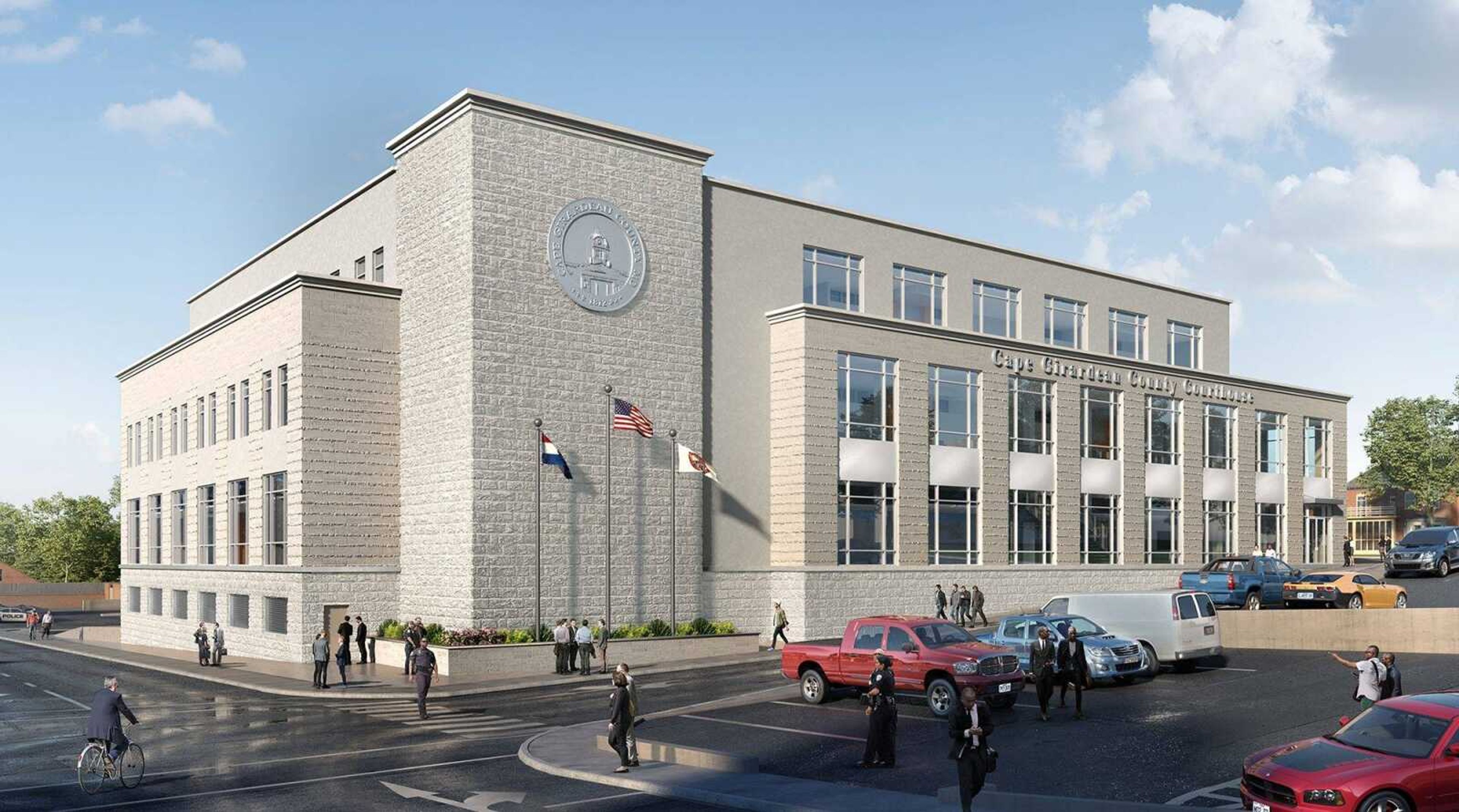 This rendering shows the exterior of the proposed new Cape Girardeau County Courthouse in Jackson.