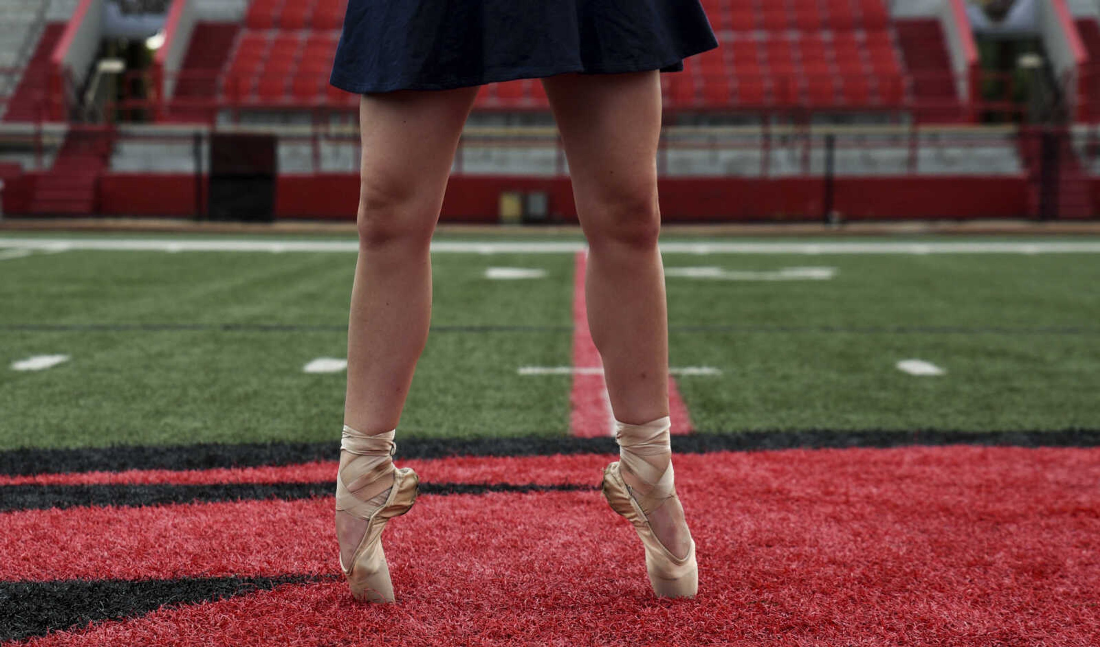 Rebecca Gangemella poses for a portrait at Southeast Missouri State University's Houck Stadium Thursday, May 31, 2018 in Cape Girardeau.