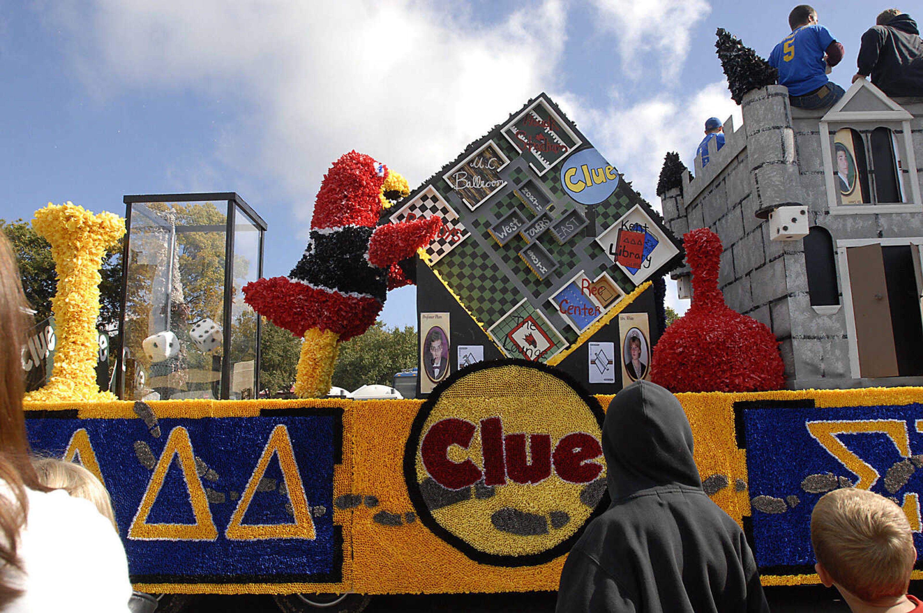 KIT DOYLE ~ kdoyle@semissourian.com
Floats have board game themes Saturday morning, October 10, 2009, during the Southeast Missouri State Homecoming parade along Broadway in Cape Girardeau.