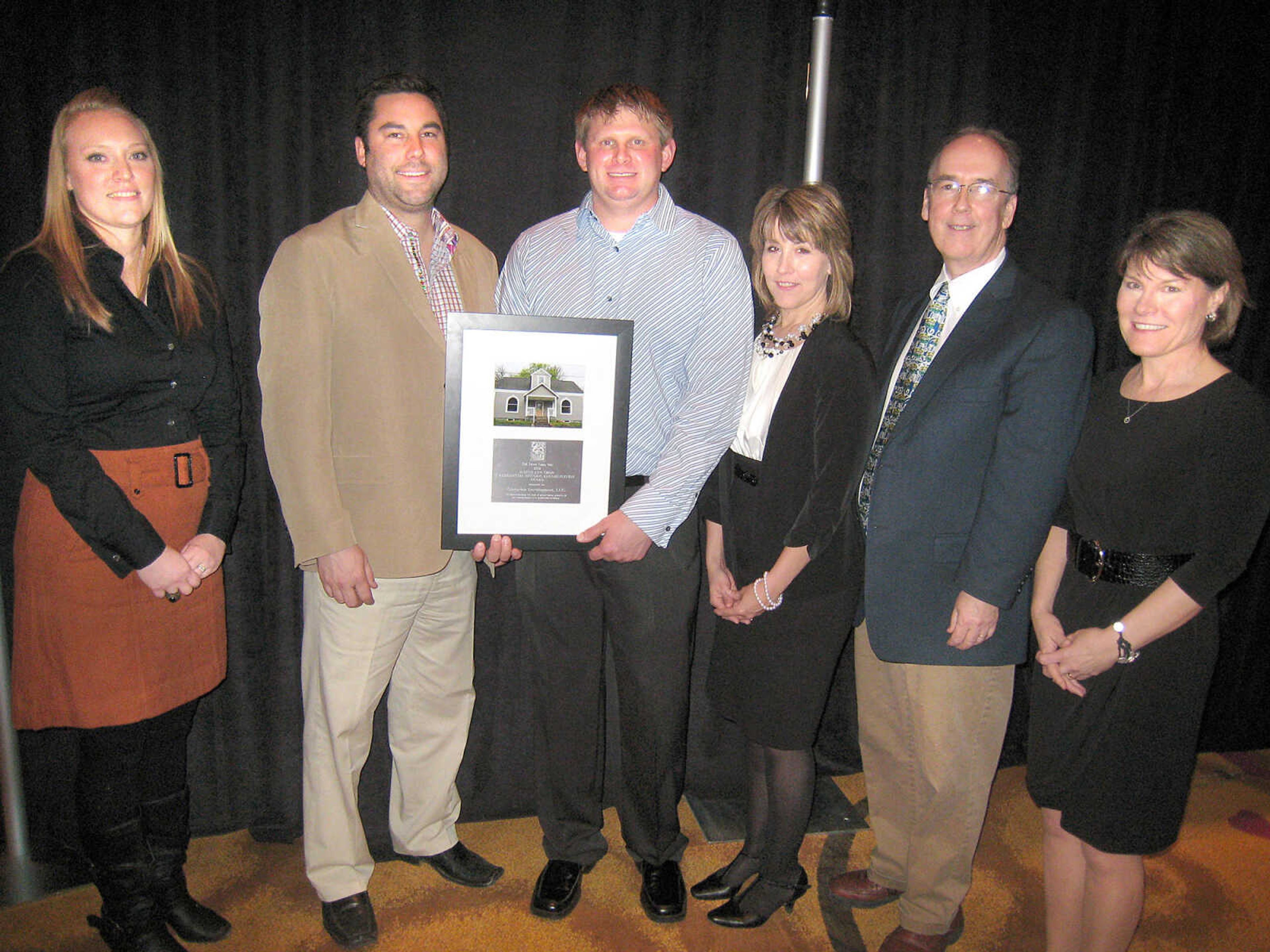 Judith Ann Crow Residential Historic Rehabilitation Award, Cindy Buchheit, Old Town Cape, Jason Coalter, Centurion Development, LLC, Dustin Richardson, Centurion Development, LLC, Melinda Winchester,  historic preservation specialist, Steven Hoffman, Old Town Cape, and Marla Mills, Old Town Cape