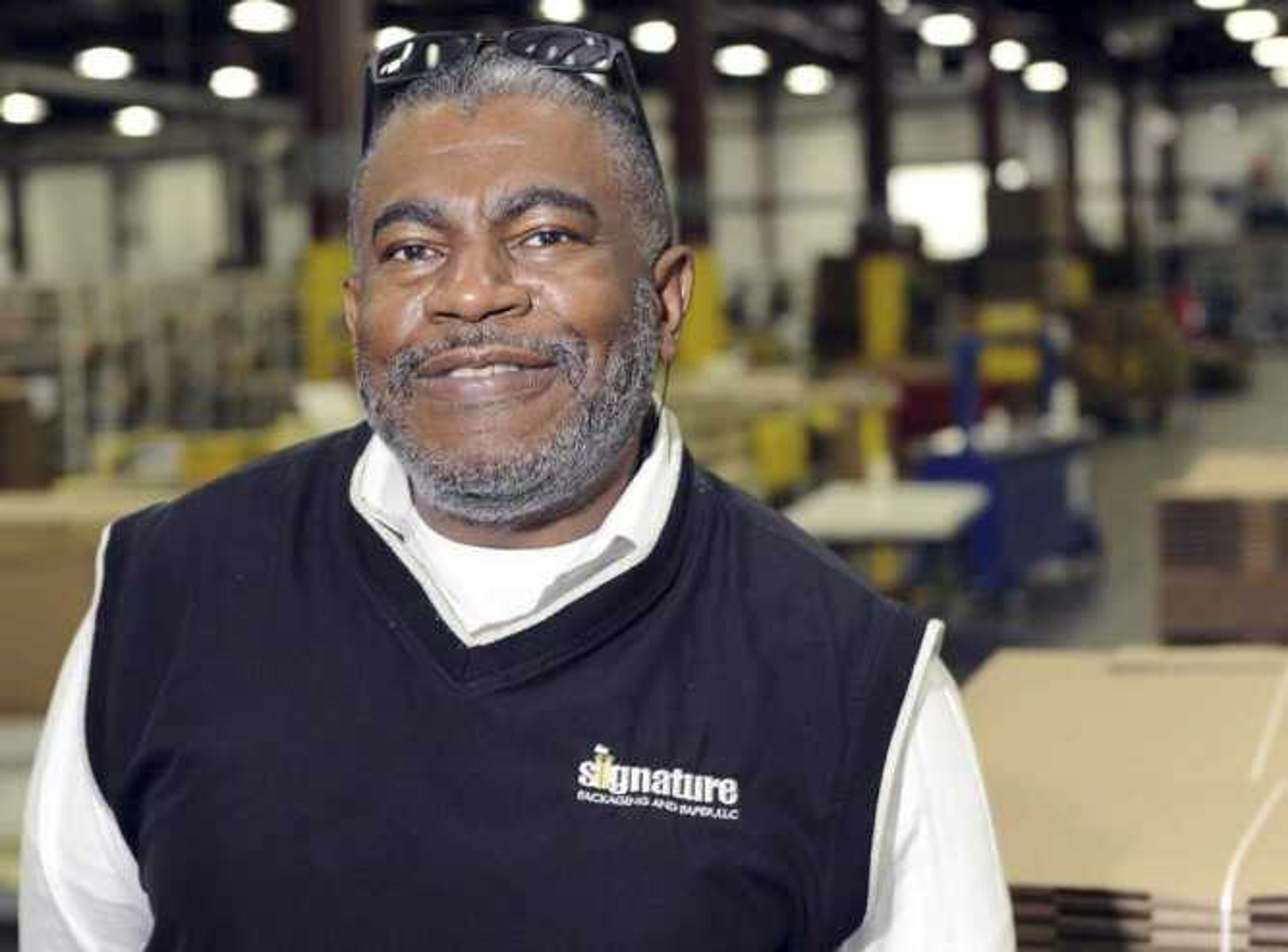 Dennis Vinson, president and CEO of Signature Packaging and Paper, poses for a photo in this Southeast Missourian file photo at the plant in Jackson.