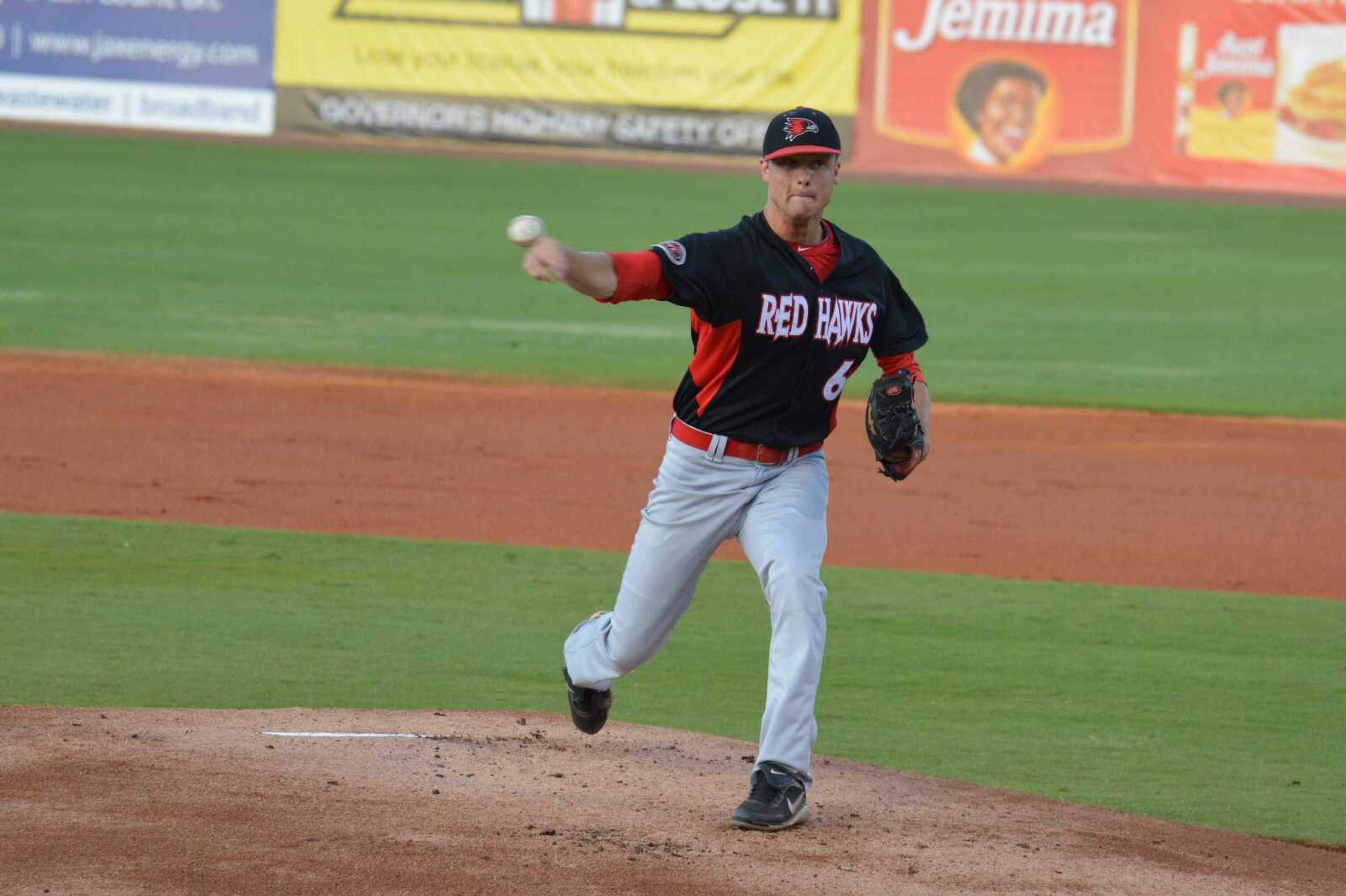 Southeast Missouri State's Trevor Kill pitches to a Tennessee Tech batter during their OVC tournament game Thursday in Jackson, Tenn. (WAYNE MCPHERSON ~ Special to Southeast Missourian)