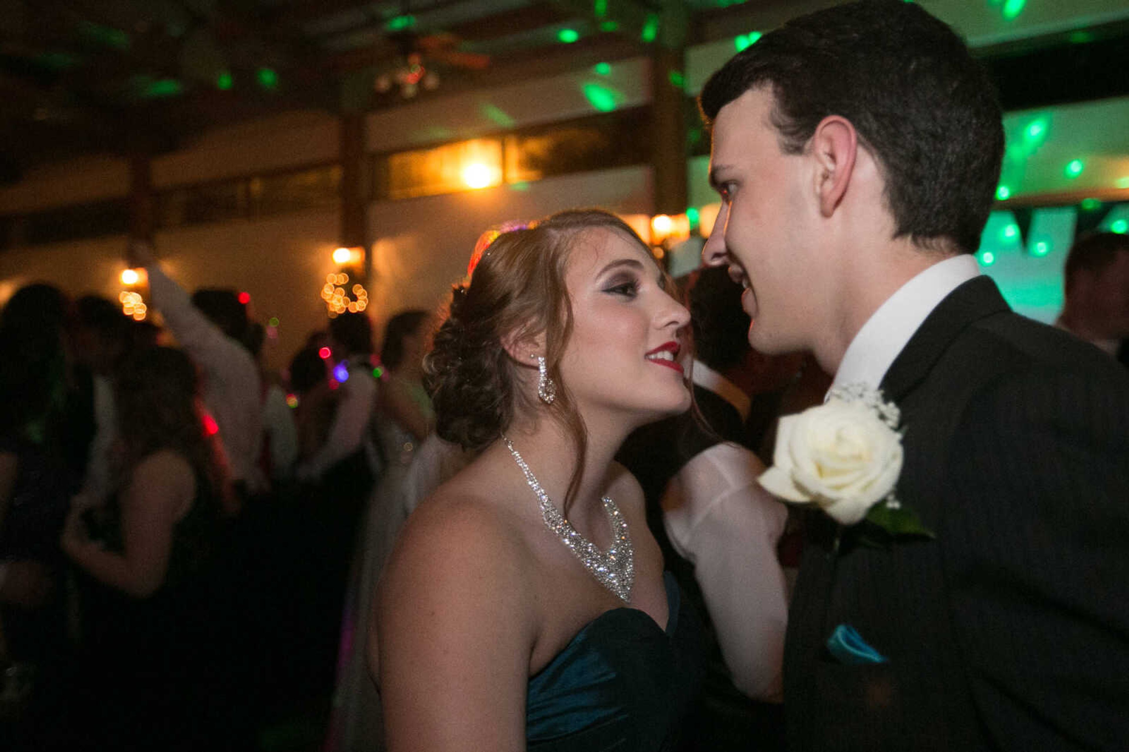 GLENN LANDBERG ~ glandberg@semissourian.com

Students take to the dance floor during the Notre Dame Regional High School prom, "Red Carpet Gala," Friday, April 29, 2016 at Bavarian Halle in Jackson.