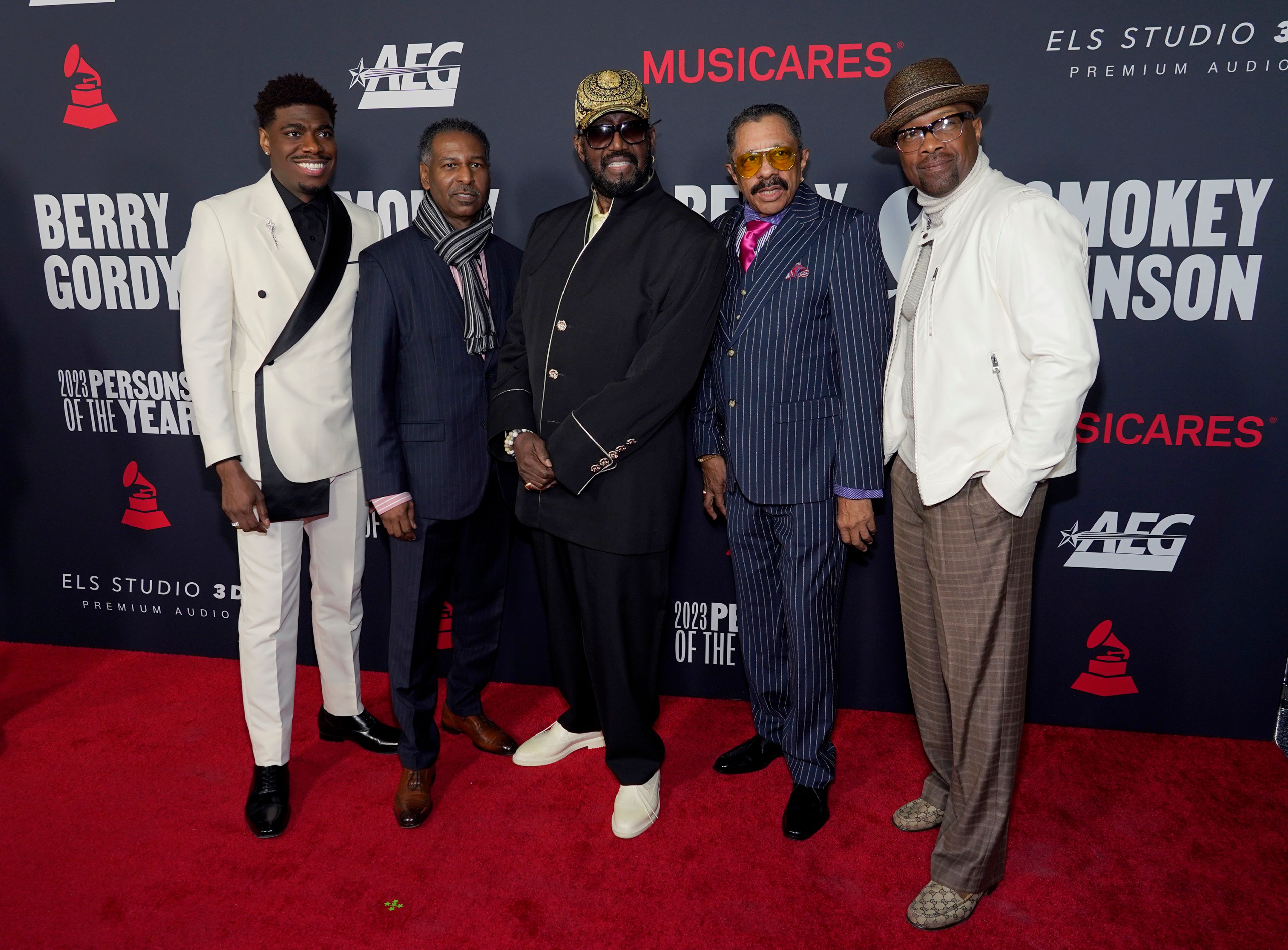 FILE - The Temptations arrive at MusiCares Person of the Year honoring Berry Gordy and Smokey Robinson at the Los Angeles Convention Center, Friday, Feb. 3, 2023. (AP Photo/Chris Pizzello, File)