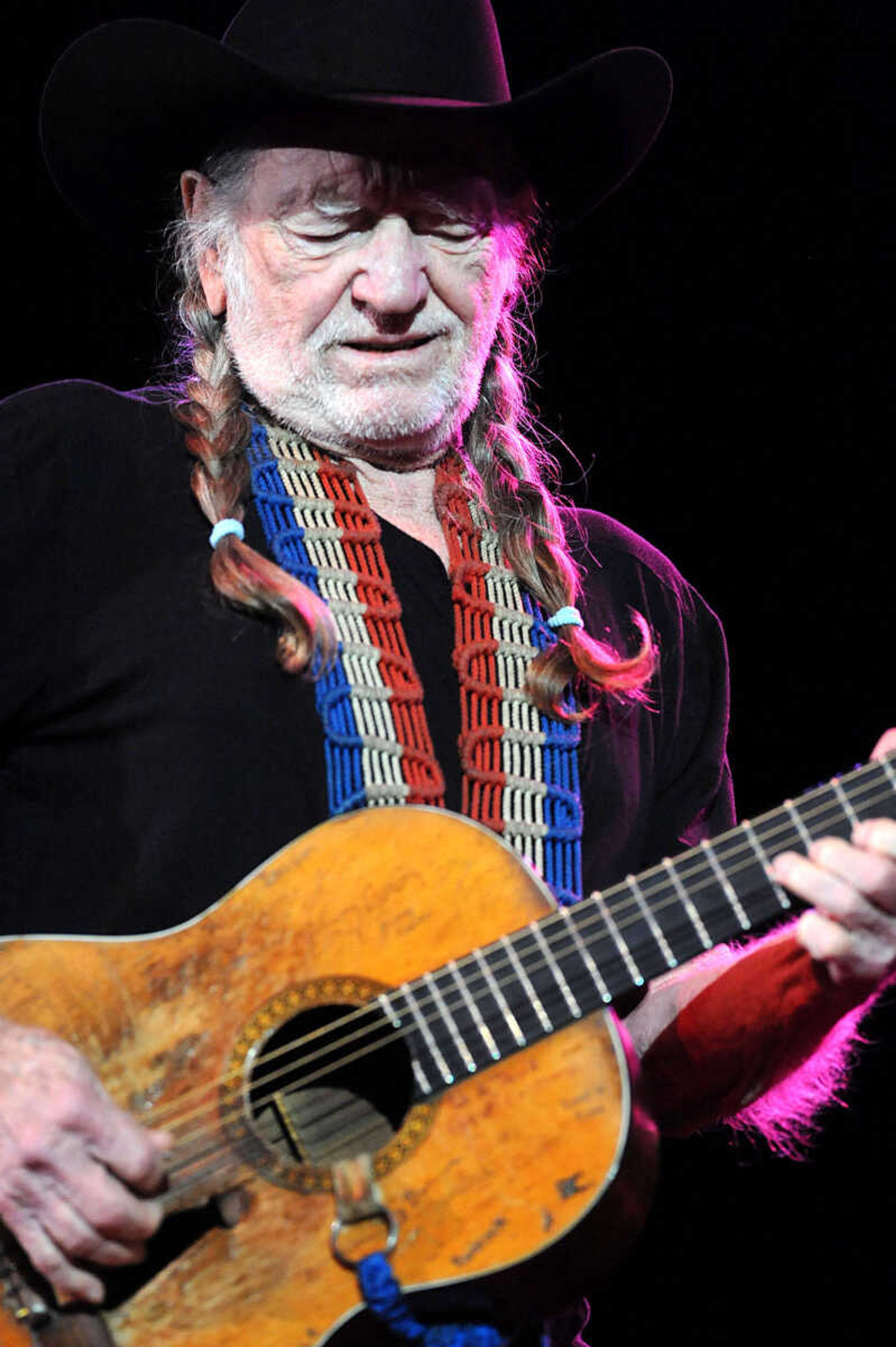 LAURA SIMON ~ lsimon@semissourian.com
Country music legend Willie Nelson performs Sunday night, April 8, 2012 at the Show Me Center in Cape Girardeau.