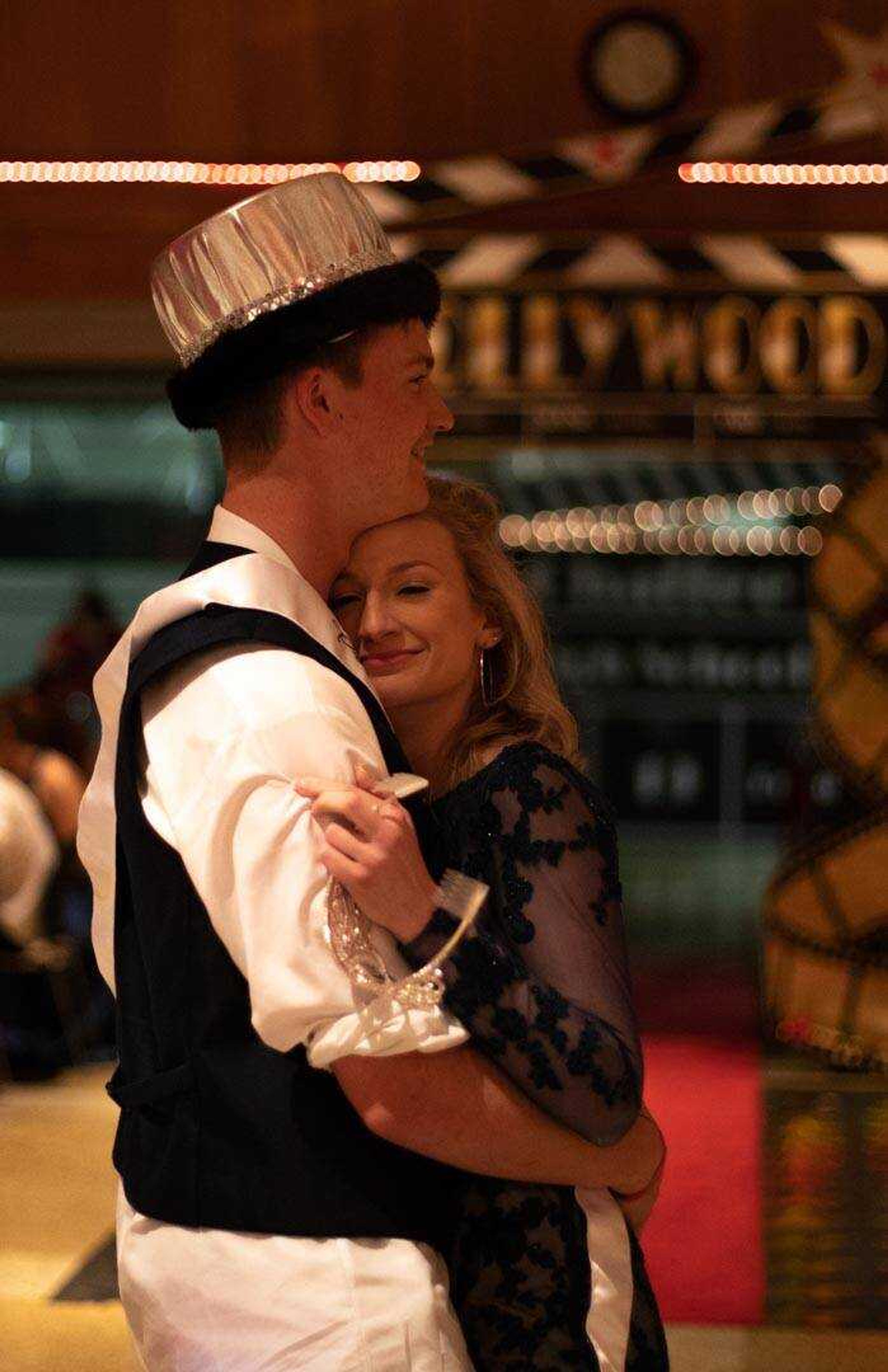 Prom king and queen Breven Yarbro and Sara Burch dance at Chaffee High School's prom&nbsp;Saturday, April 6, 2019,&nbsp;held in the University Center.