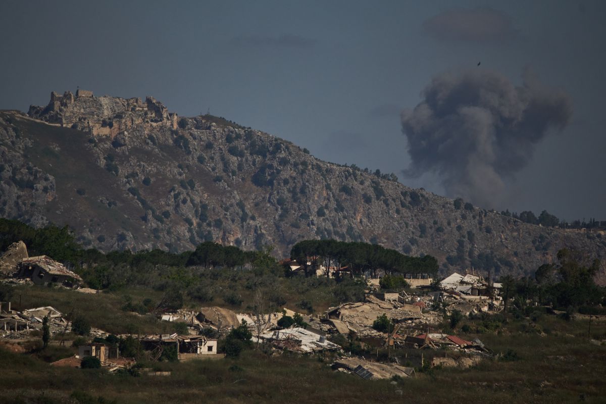Israeli military strikes in southern Lebanon in intense figh...
