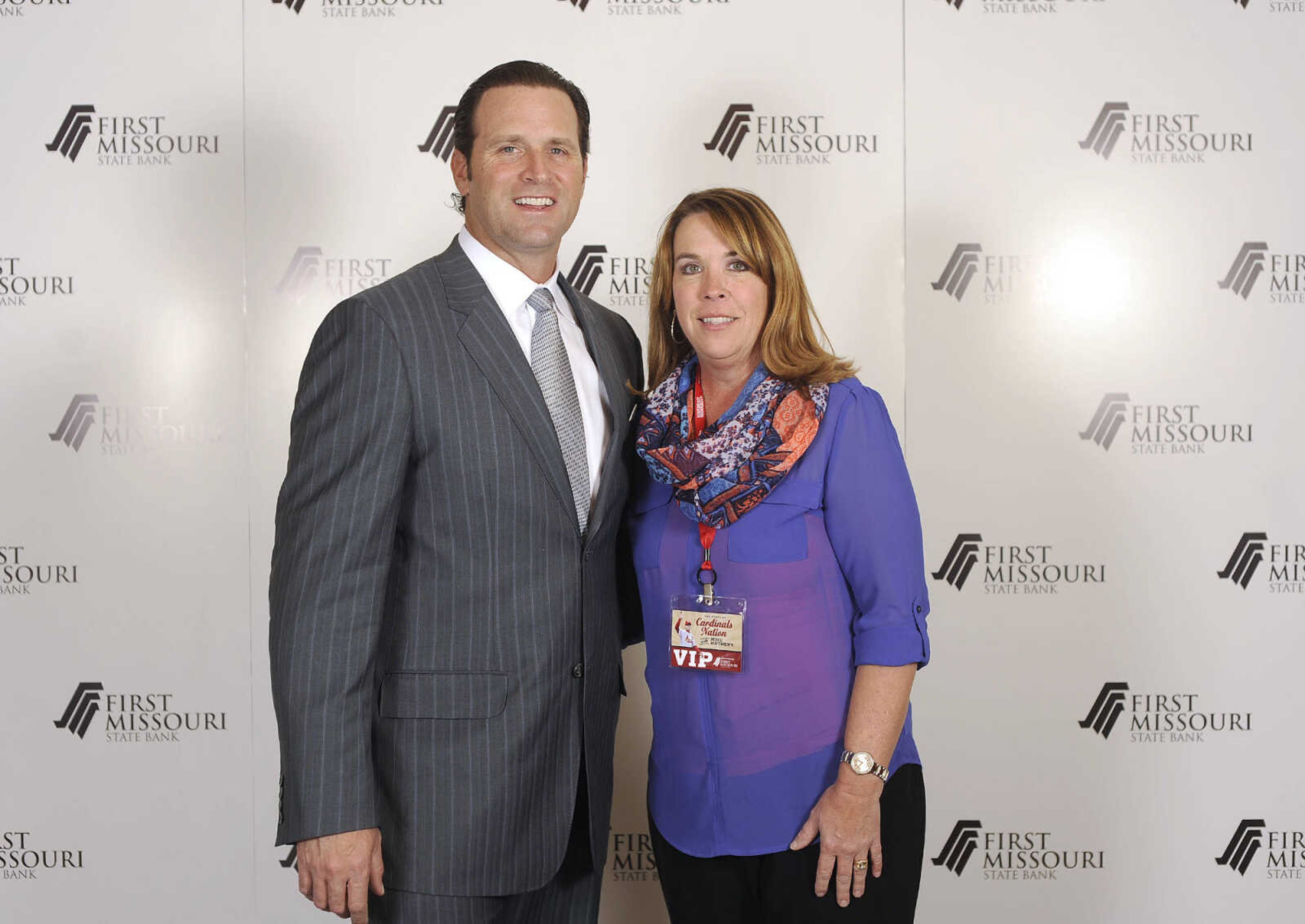 LAURA SIMON ~ lsimon@semissourian.com

Mike Matheny, manager of the St. Louis Cardinals, poses with fans during a VIP reception, Wednesday, Dec. 2, 2015, at Southeast Missouri State University's River Campus. "The State of Cardinals Nation" was presented by First Missouri State Bank.