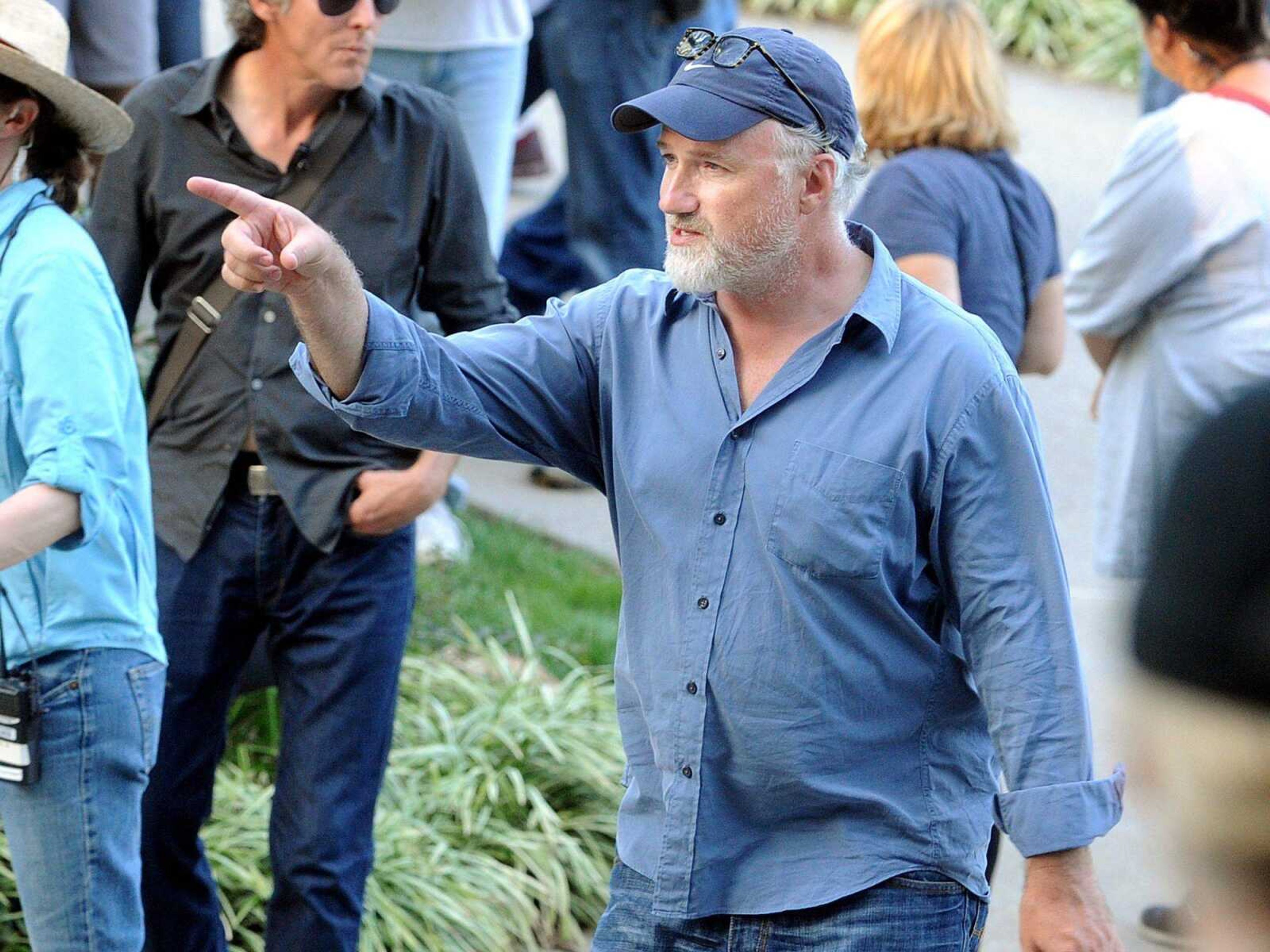 &#8220;Gone Girl&#8221; director David Fincher is seen on set of the feature film, which is being filmed in Cape Girardeau. (Laura Simon)