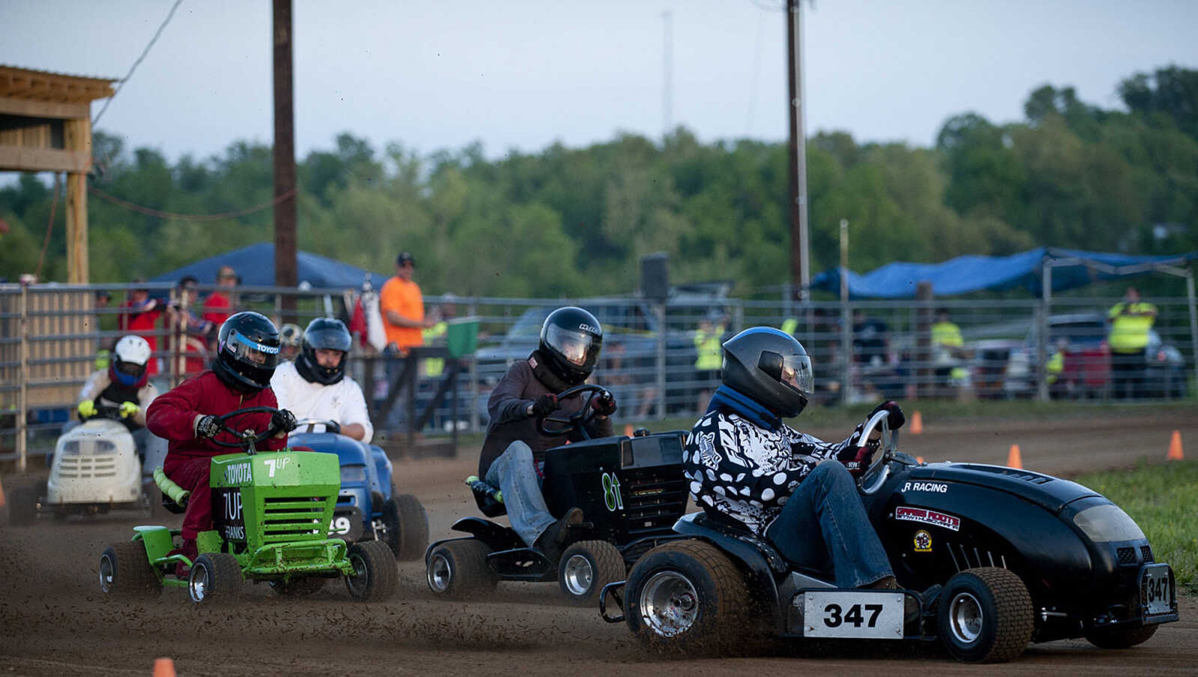 The Southeast Missouri Lawnmower Racing Association's Racing for a Cure presented by the Patton Lions Club at the Patton Saddle Club Saturday, May 10, in Patton, Mo. Proceeds from the event will go towards the Bollinger County Relay for Life.