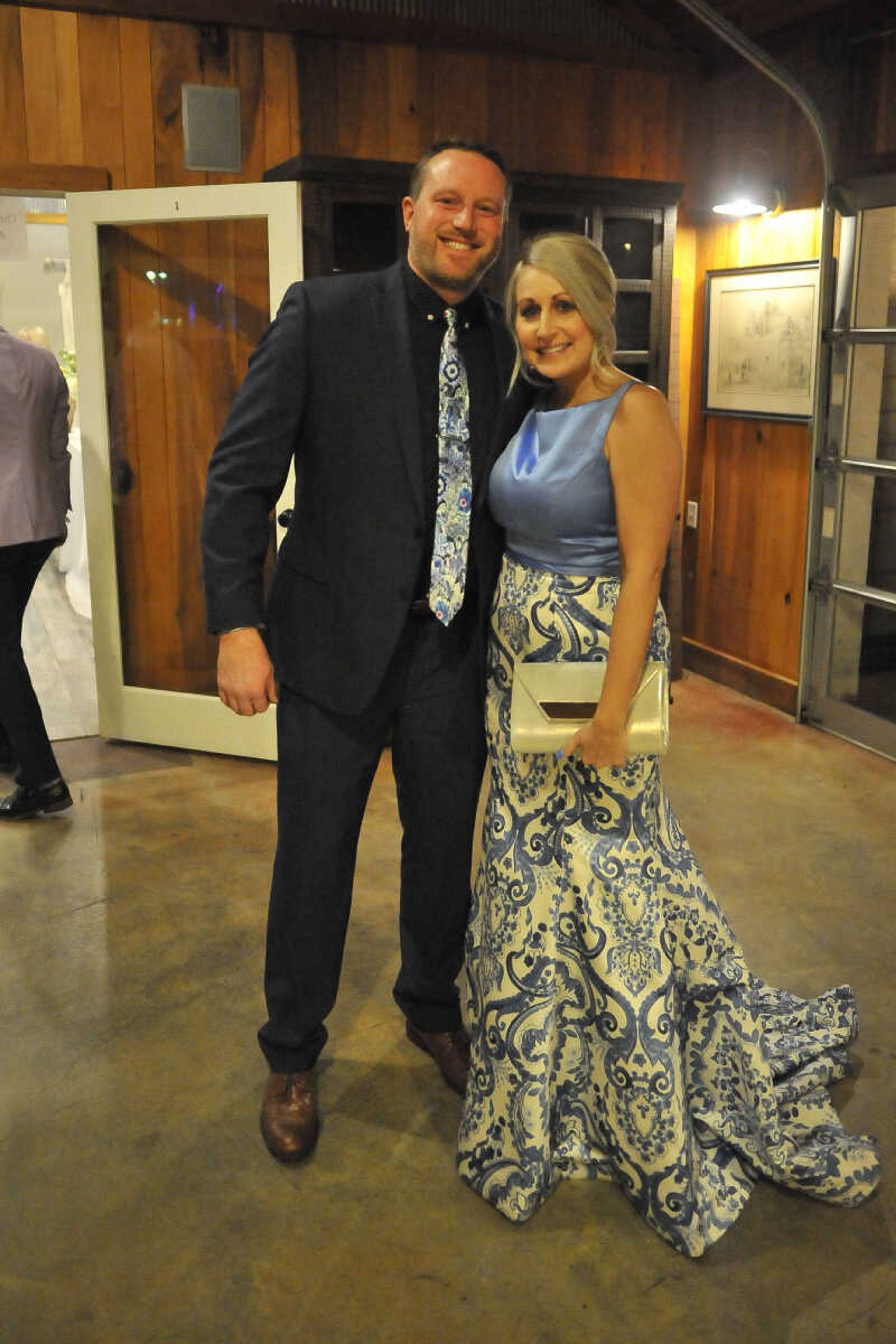 Cole and Nikki Burton pose for a photo during a fundraising gala for the American Cancer Society at Rusted Route Farms Saturday, Nov. 16, 2019, in Cape Girardeau.