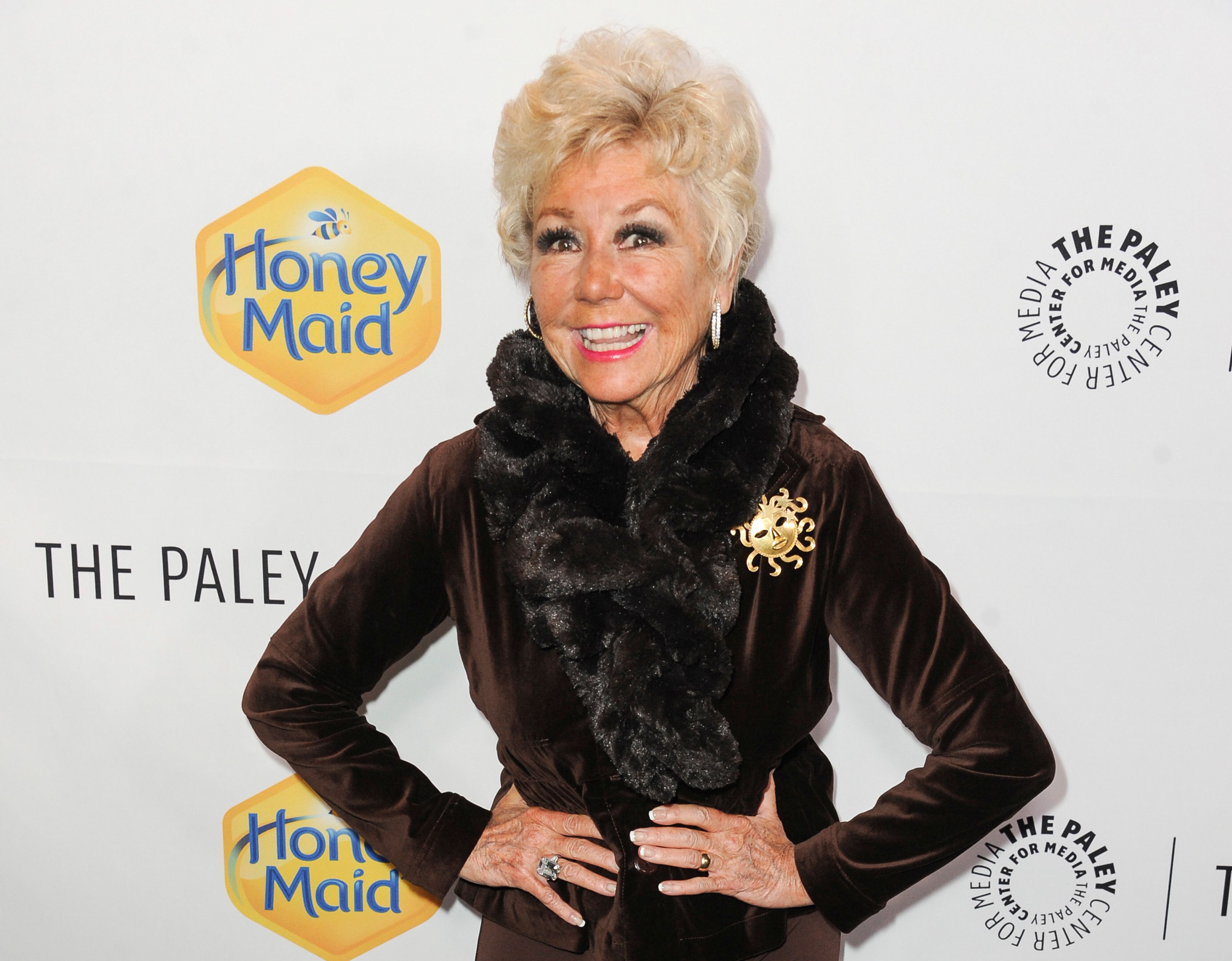 FILE - Mitzi Gaynor arrives at The Paley Center For Media Los Angeles Benefit Gala on Wednesday, Nov 12, 2014, in Los Angeles. Gaynor, among the last survivors of the so-called golden age of the Hollywood musical, died of natural causes in Los Angeles on Thursday, Oct. 17, 2024. She was 93. (Photo by Richard Shotwell/Invision/AP, File)