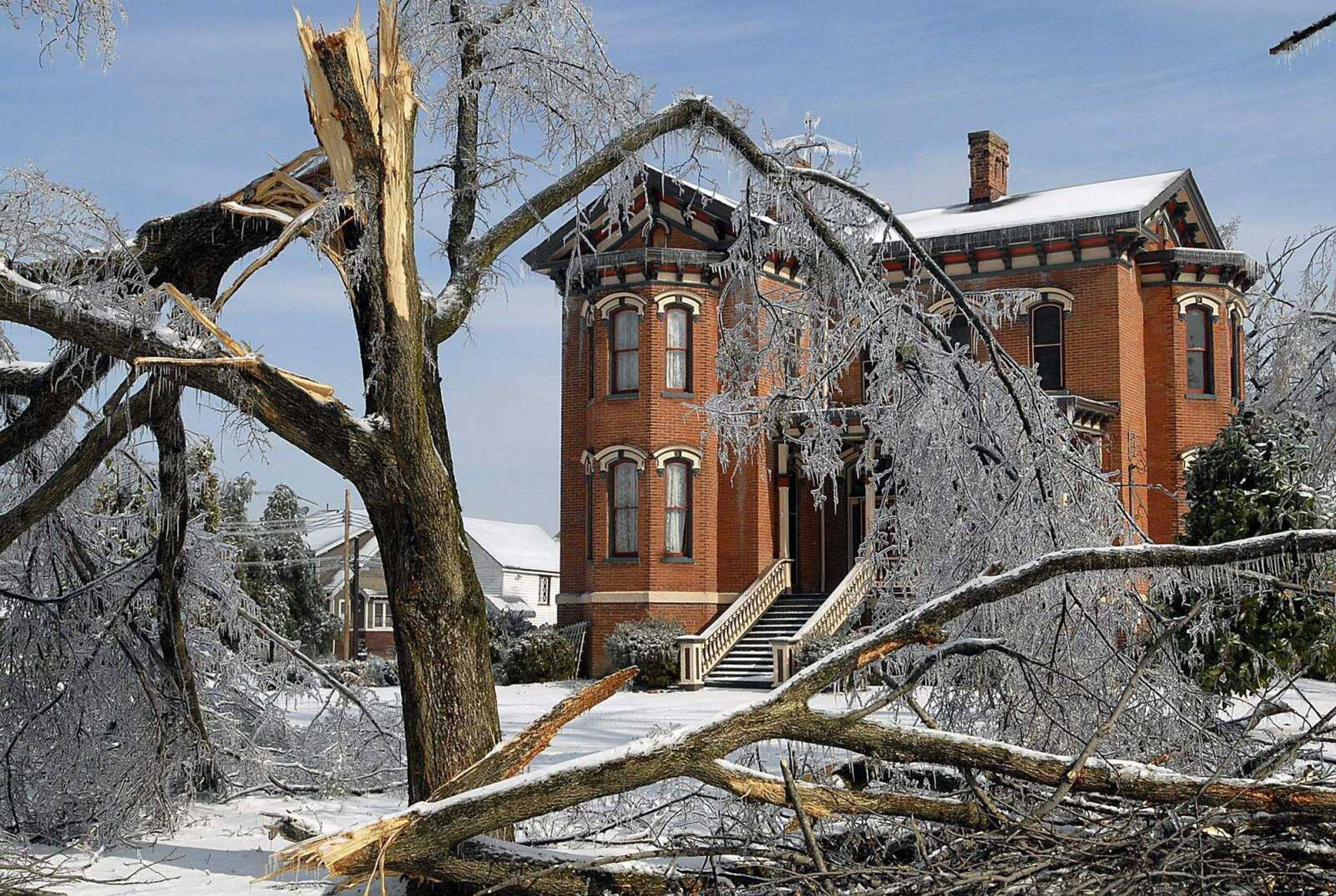 KIT DOYLE ~ kdoyle@semissourian.com
Ice caused major destruction to many areas of historic Cairo, Ill.