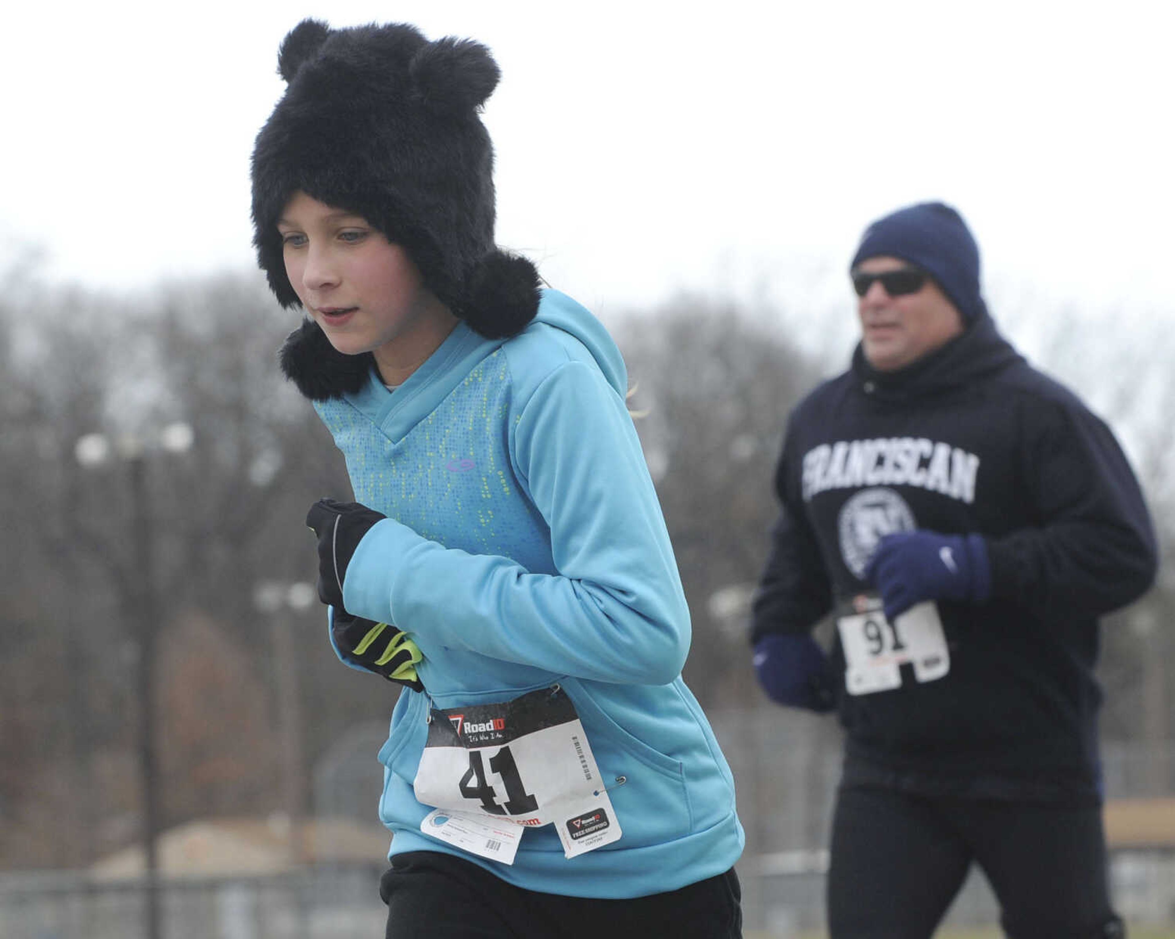 The myTEAM TRIUMPH Resolution 5K run Thursday, Jan. 1, 2015 at Arena Park in Cape Girardeau.