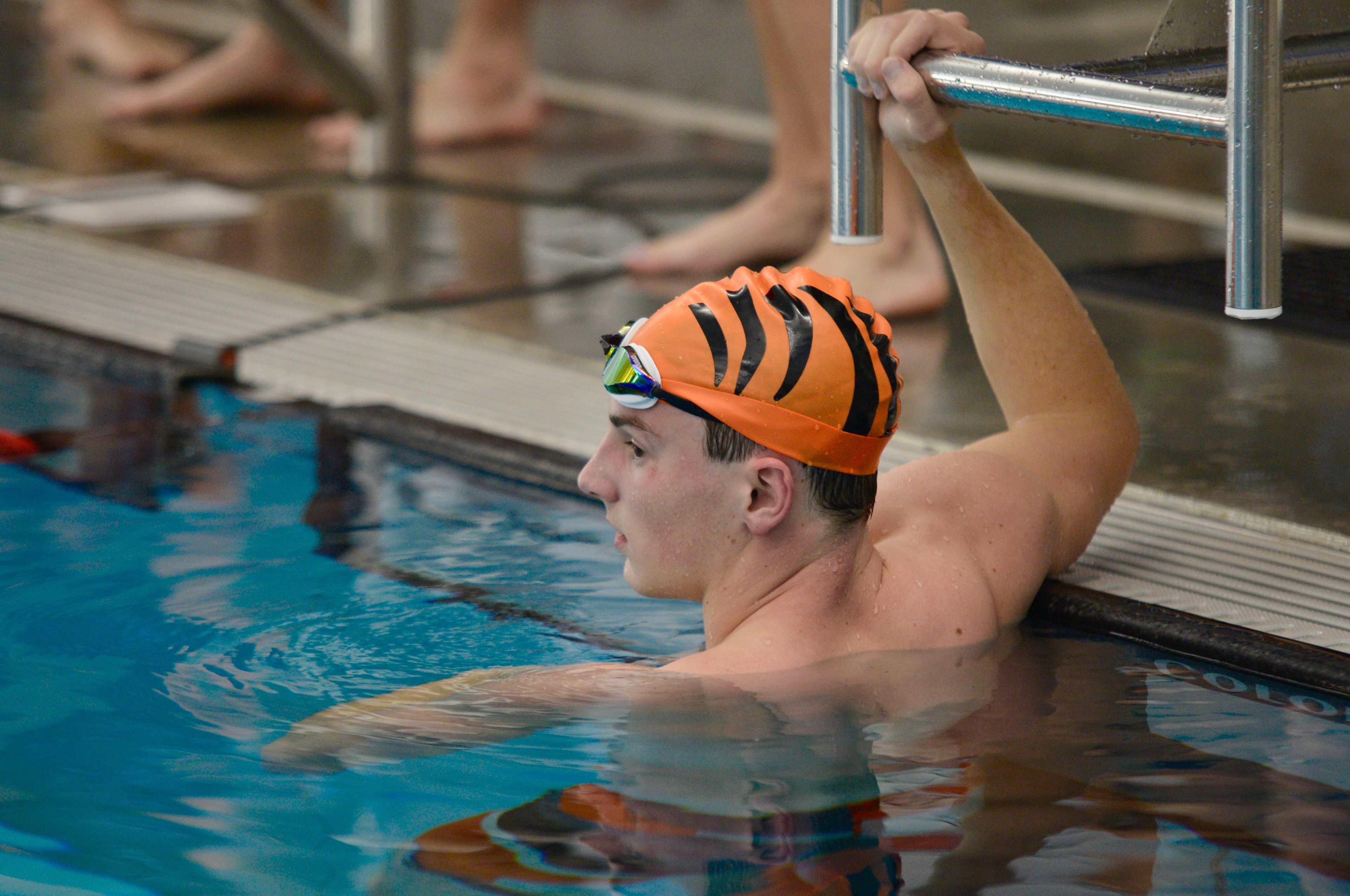 Cape Central’s Kent Sheridan after a race against Notre Dame on Tuesday, Oct. 29, at the Cape Aquatic Center.