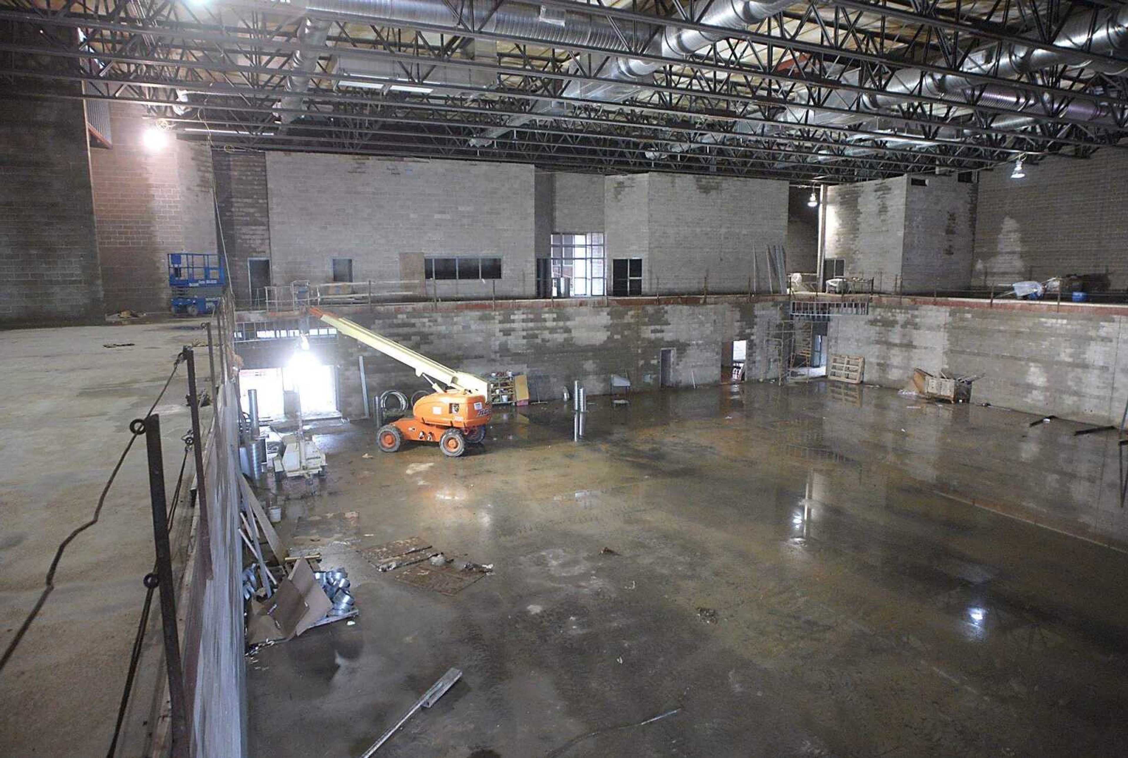 FRED LYNCH ~ flynch@semissourian.com
Rain and icy weather slowed construction of the Events Center at Jackson High School.