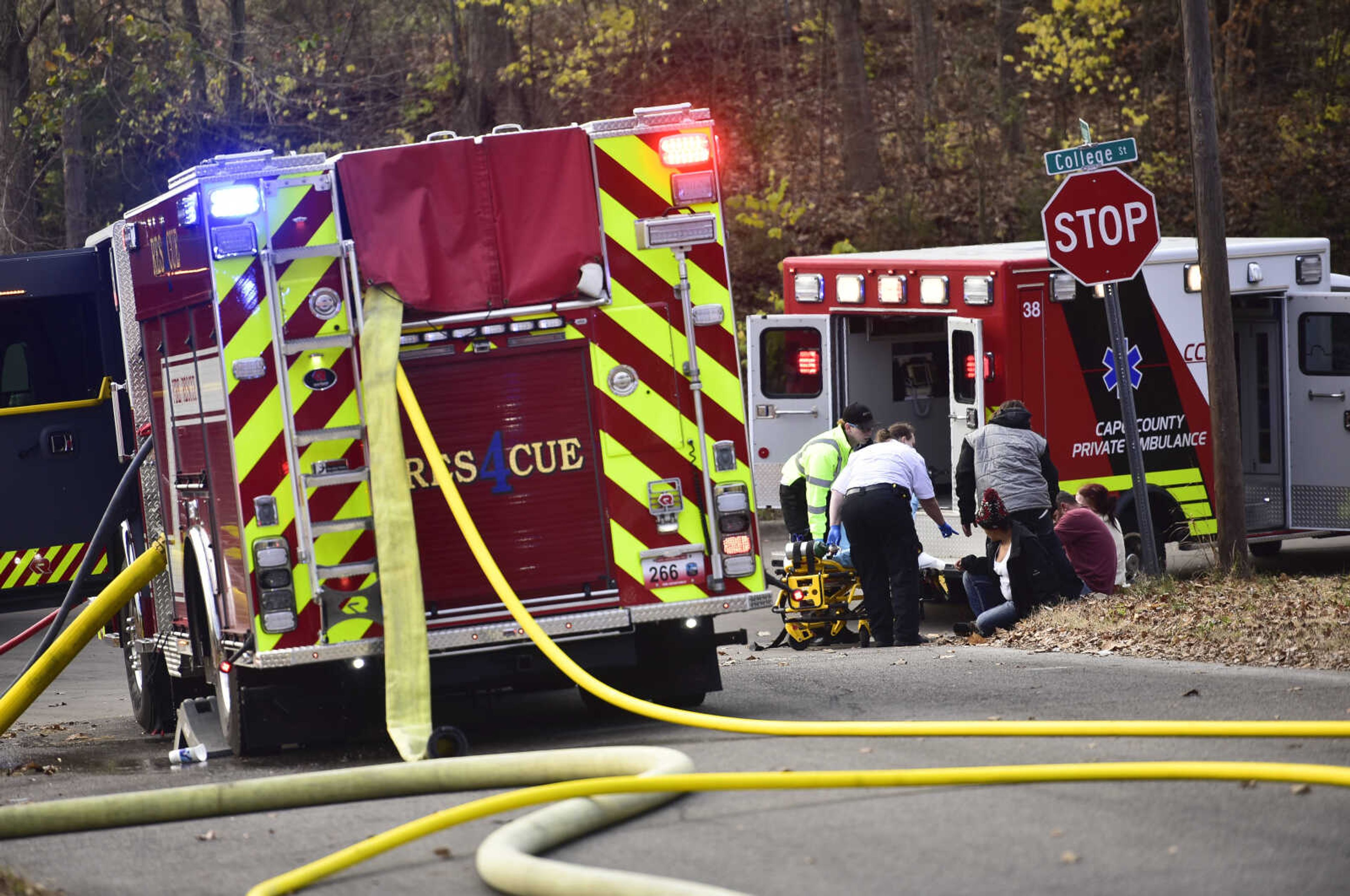 Cape Girardeau Fire Department respond to a house fire at 548 S. Hanover around 8:45 a.m. Thursday, Dec. 7, 2017 in Cape Girardeau.